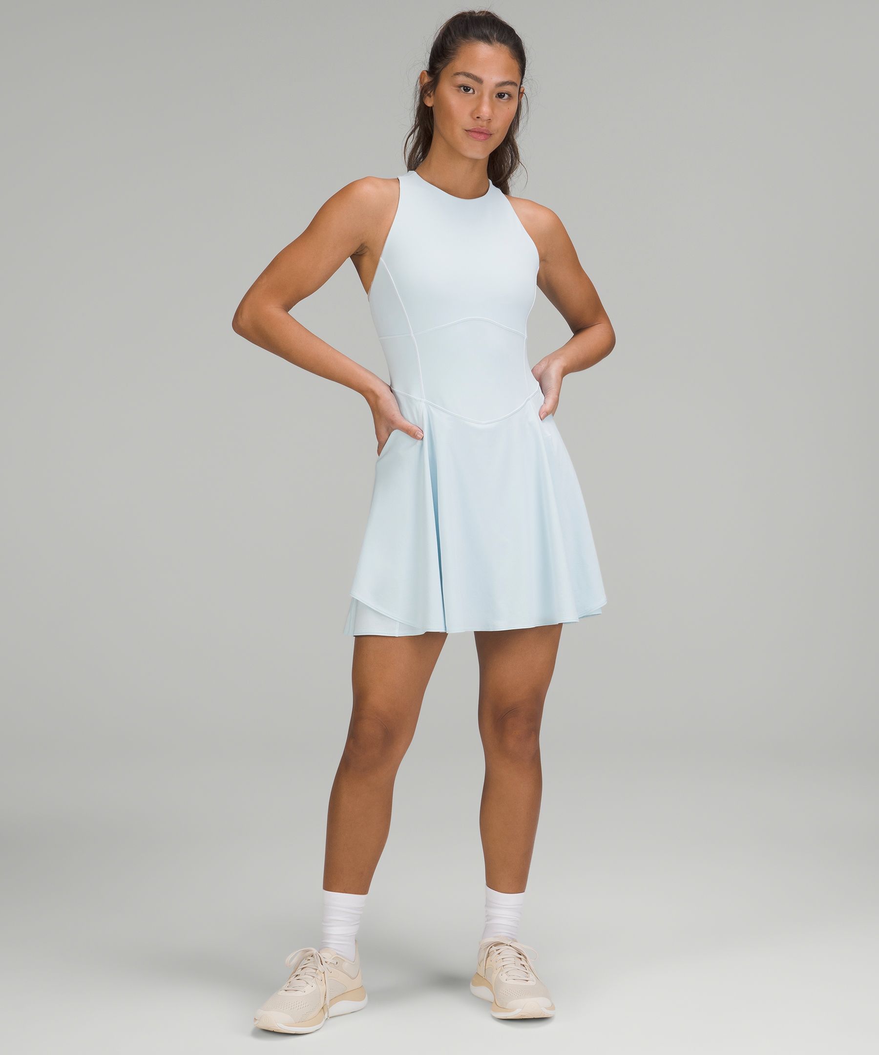 Court open-back stretch-jersey tennis dress