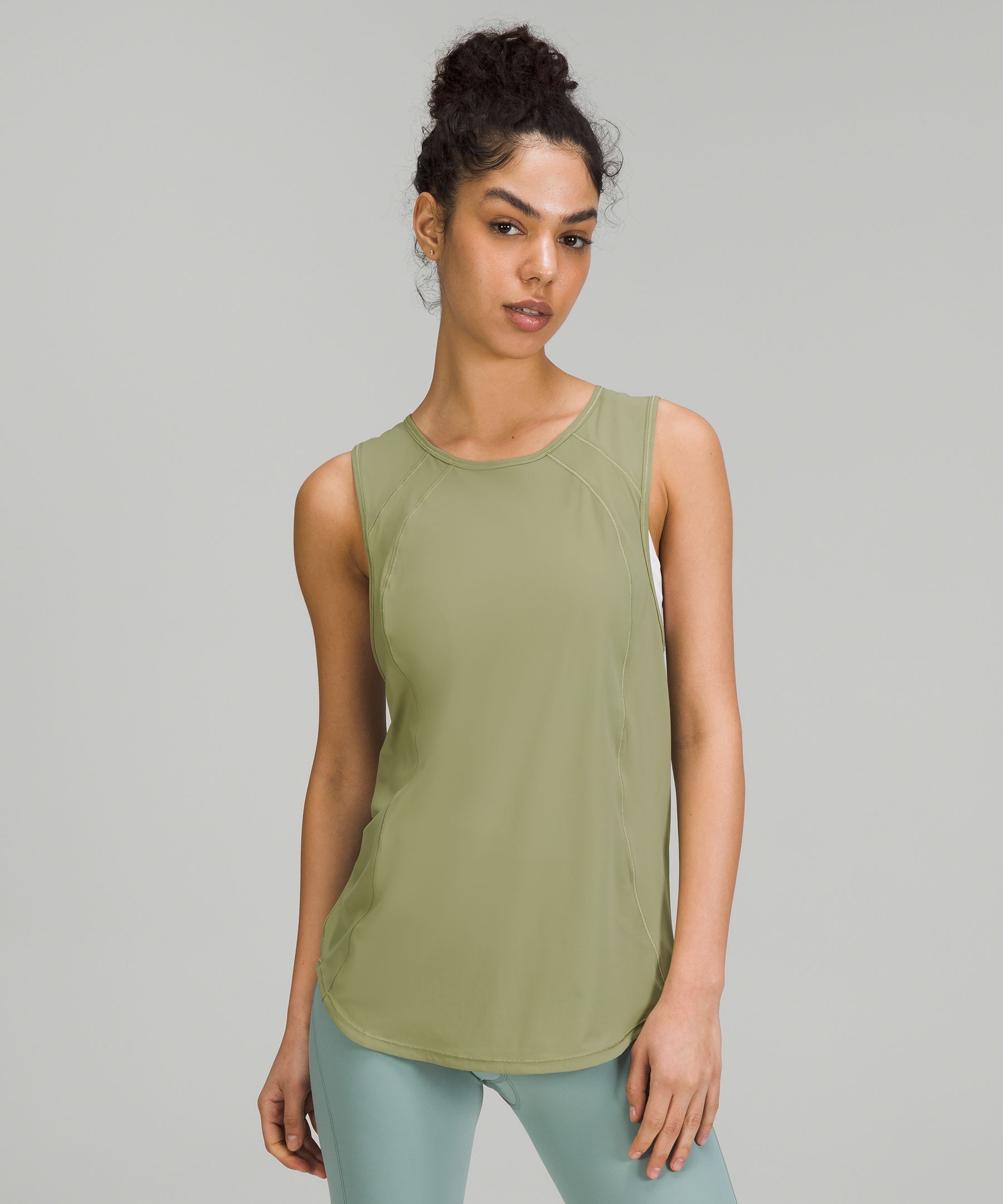 Lululemon Sculpt Tank Top In Rosemary Green