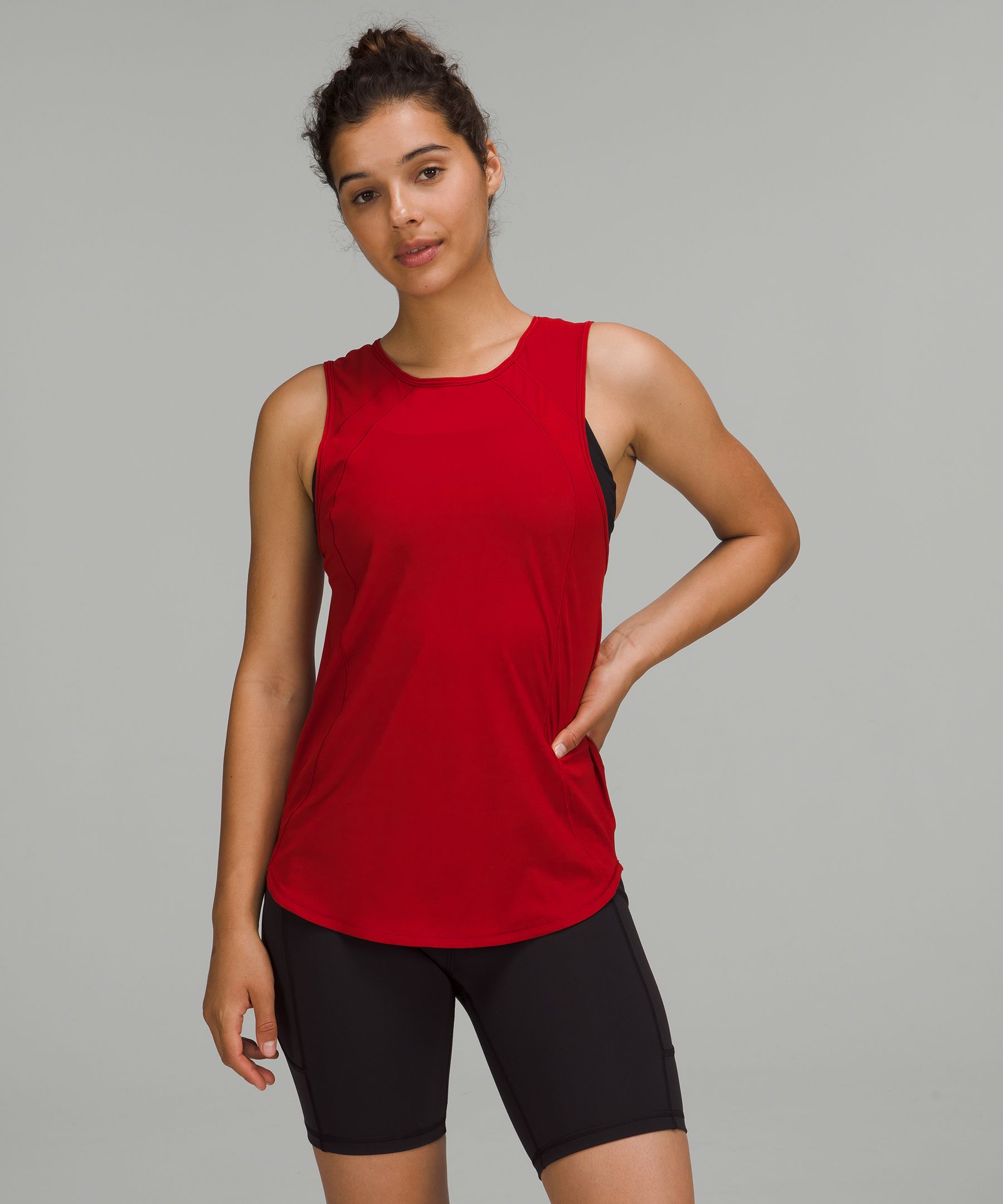 Lululemon Sculpt Tank *Tie Back - Violet Red - lulu fanatics