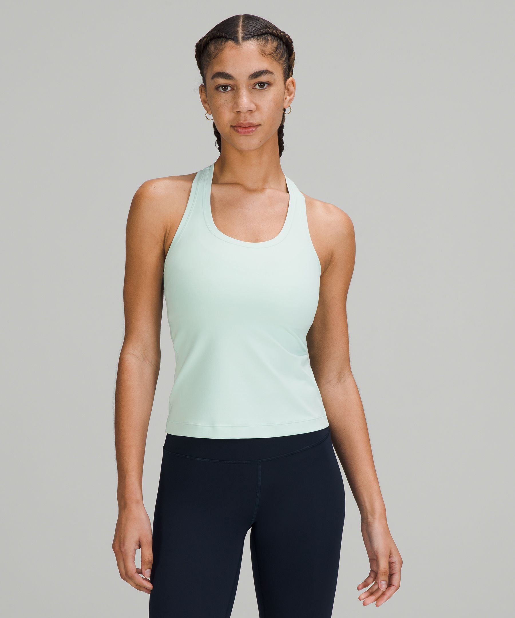 Lululemon Cool Racerback Short Tank Top Nulu In Delicate Mint