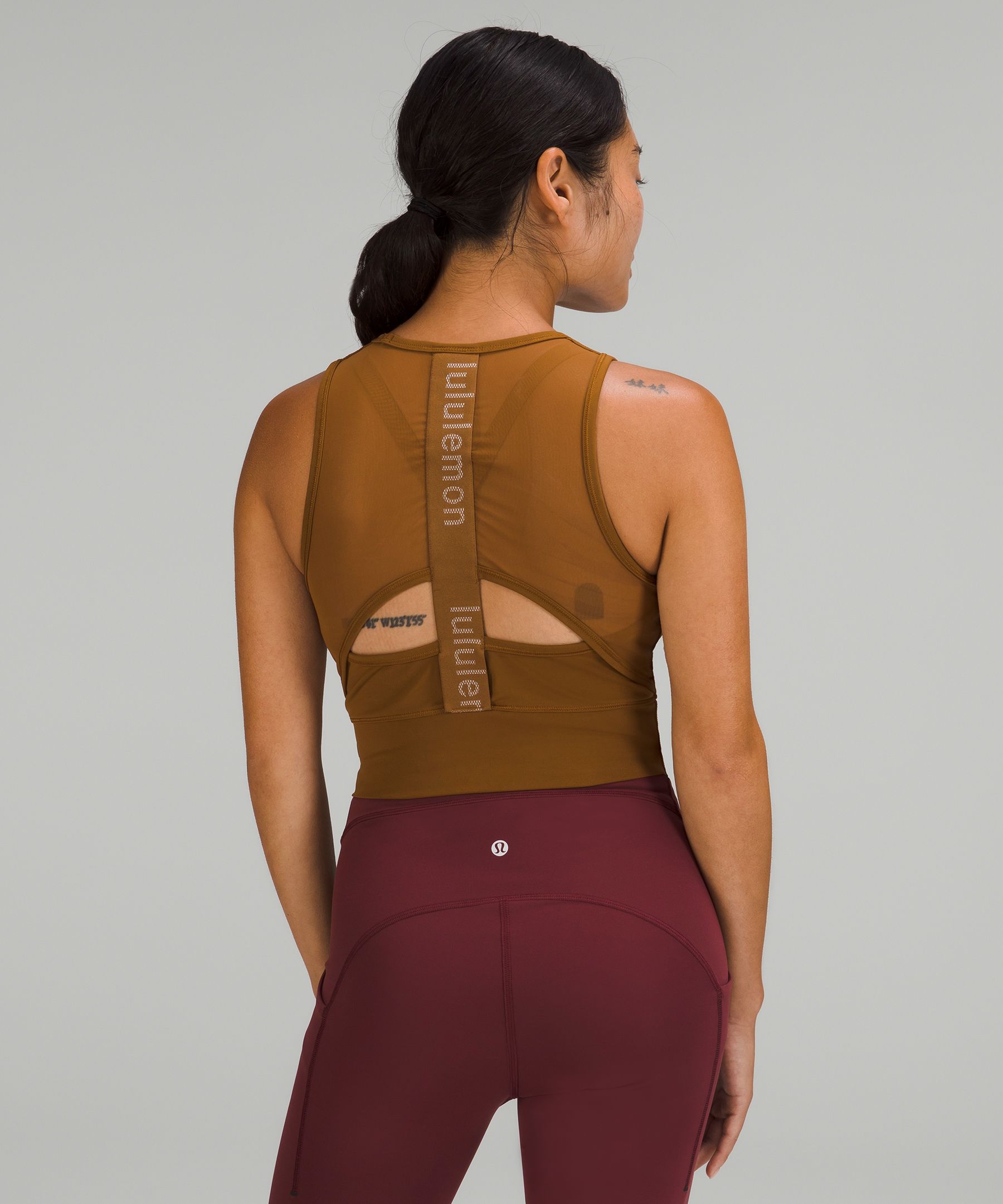 Open-Back Cropped Training Tank Top