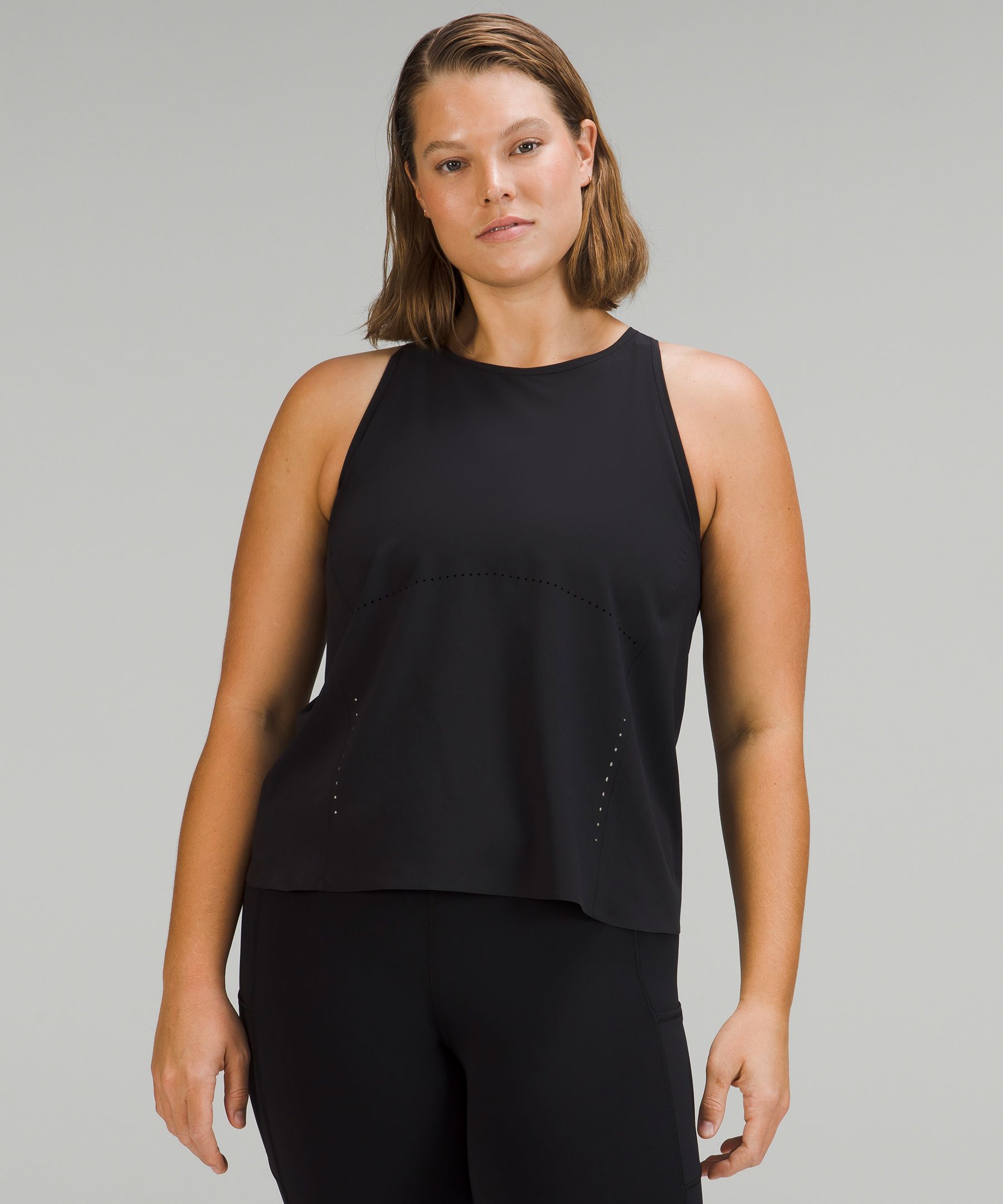 Lululemon Swift Ventilated Racerback Running Tank Top In Black