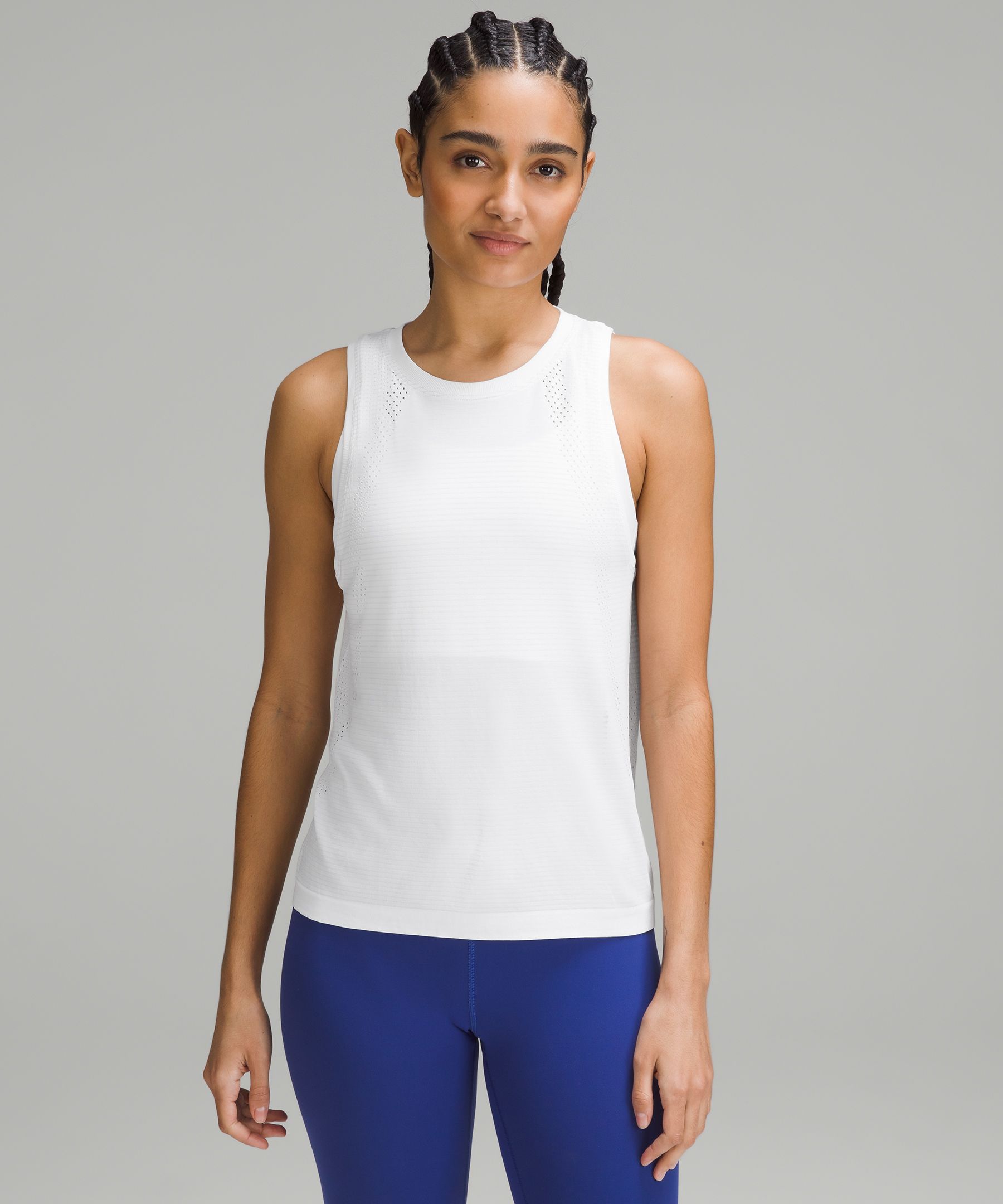 Womens Lululemon criss cross tank top wet dry warm bu… - Gem