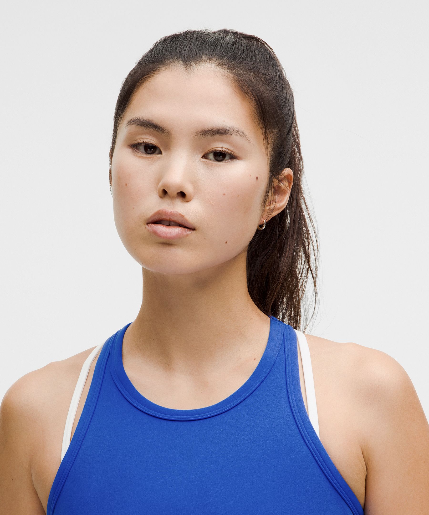 Lululemon Ebb To Street Cropped Racerback Tank Top Light Support, B/c Cup
