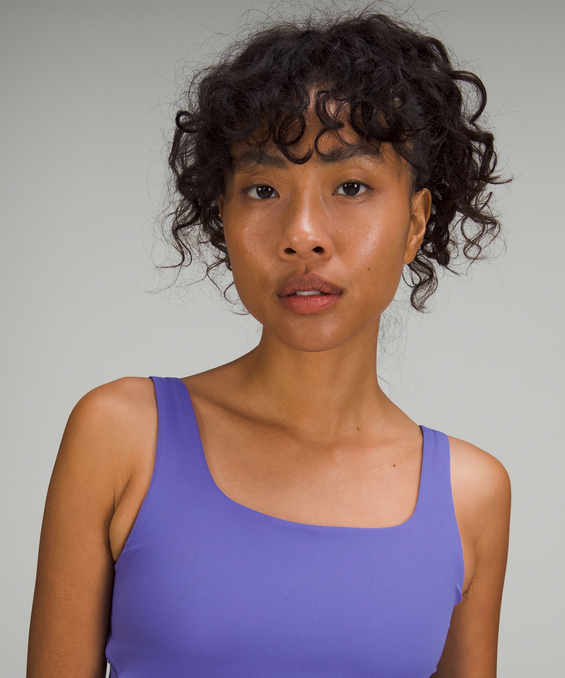 Nulu and Mesh-Back Shelf-Bra Yoga Tank Top