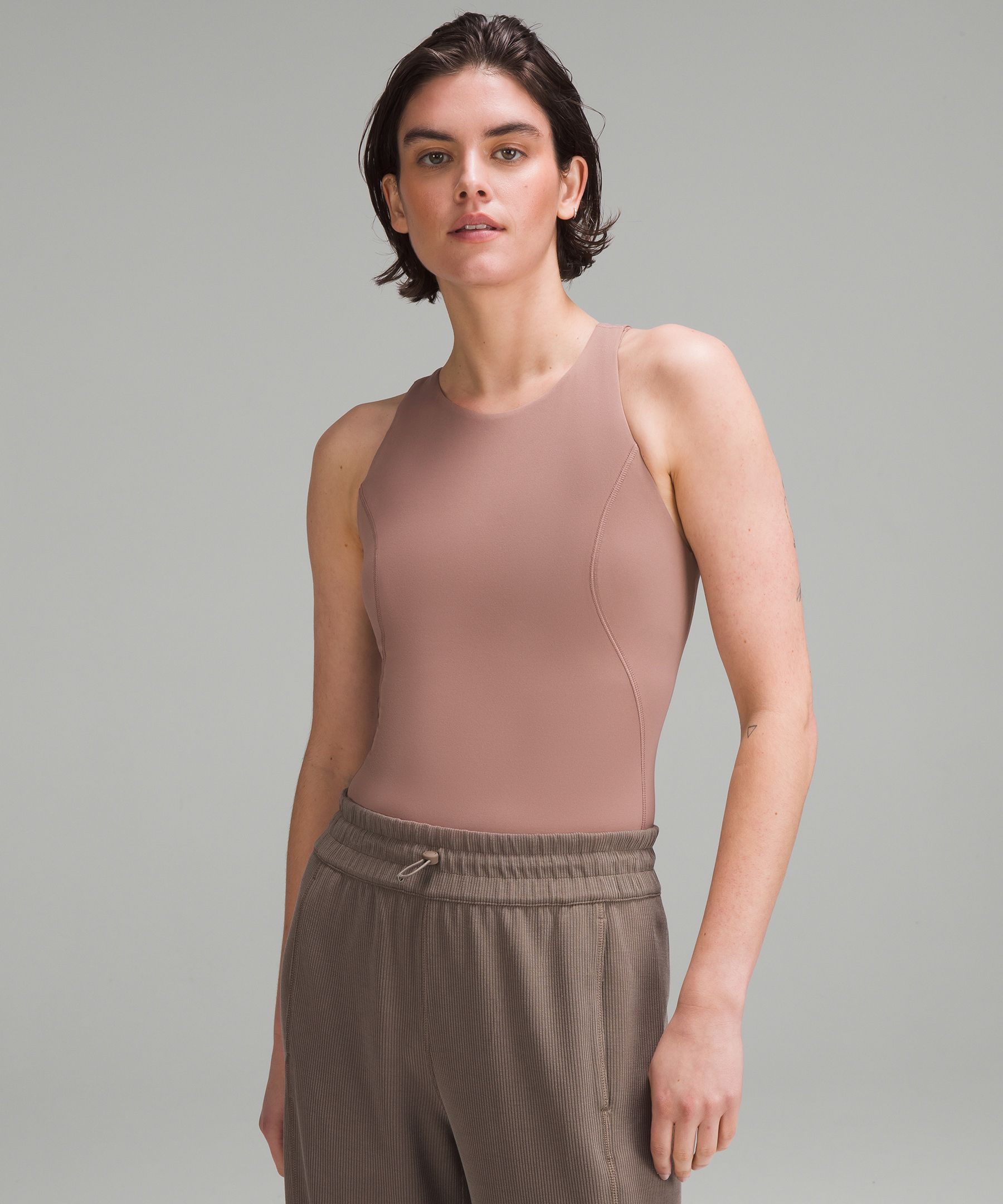 Lululemon High-neck Tight-fit Shelf Bodysuit