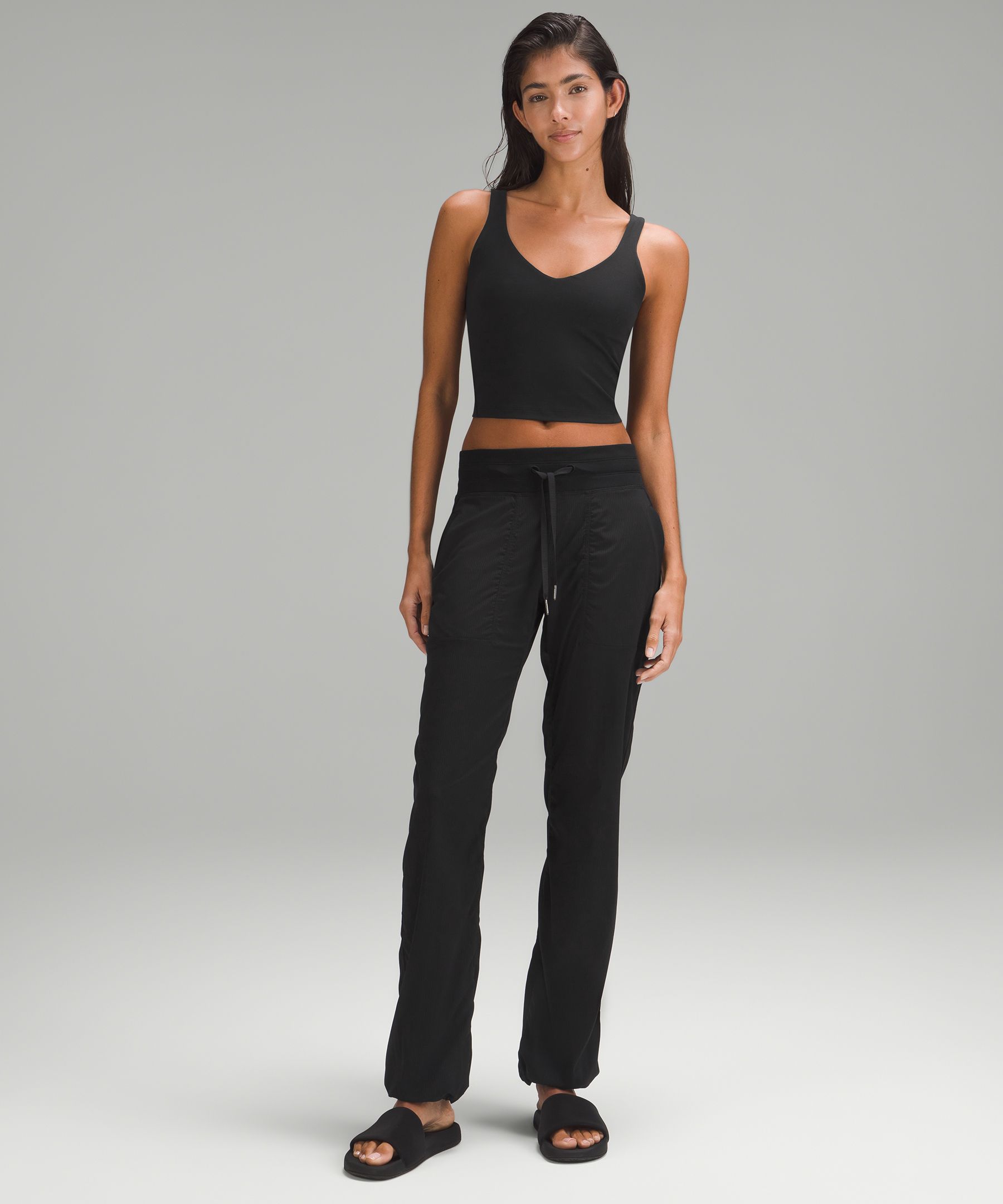Fit pic: align tank (rustic coral, 8) and noir pants (dark olive