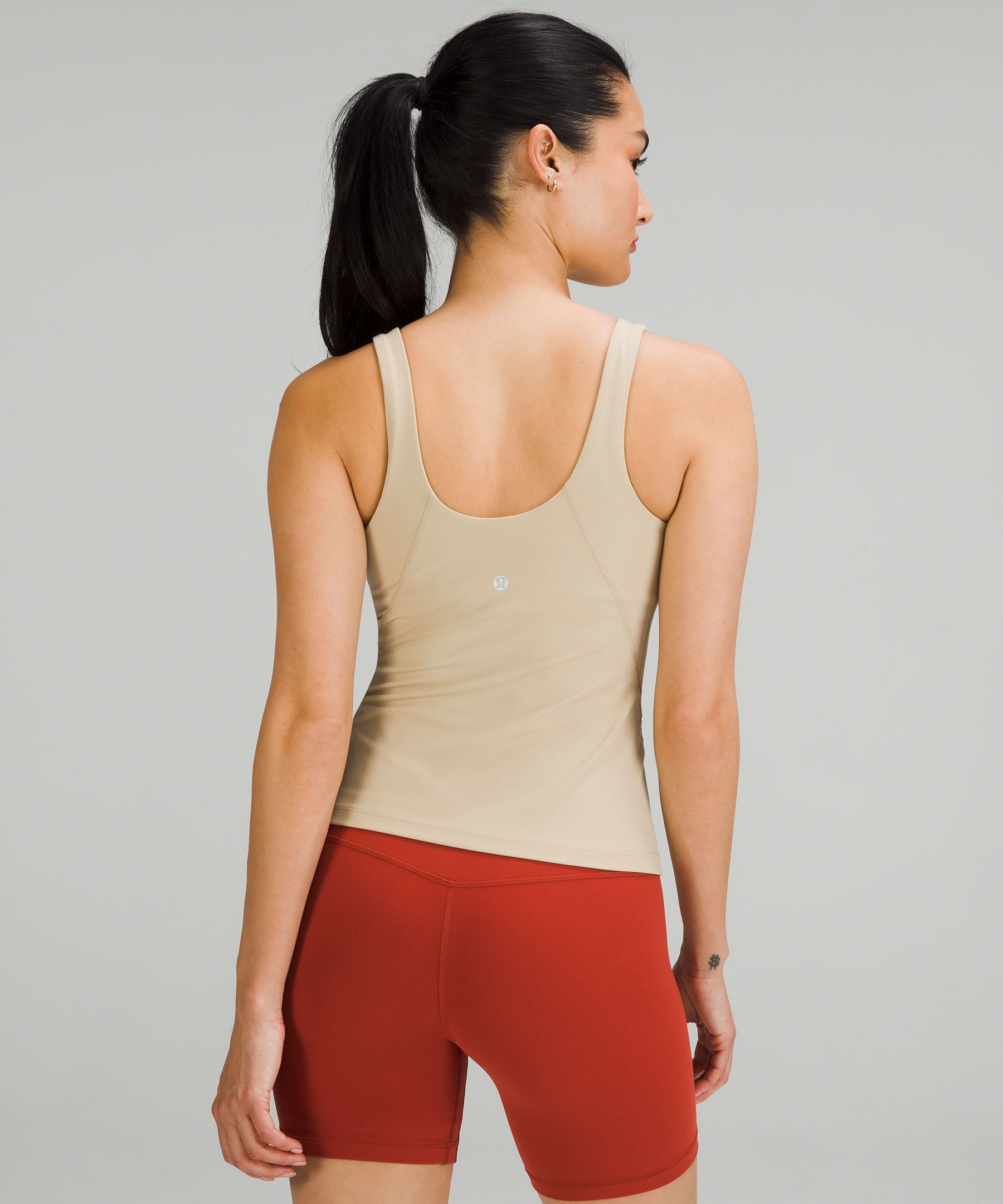 Align waist length tank (8) appreciation post! For bottom heavy, small  chested ladies like me it's perfection! Also featuring speed ups (8) in  bone. : r/lululemon