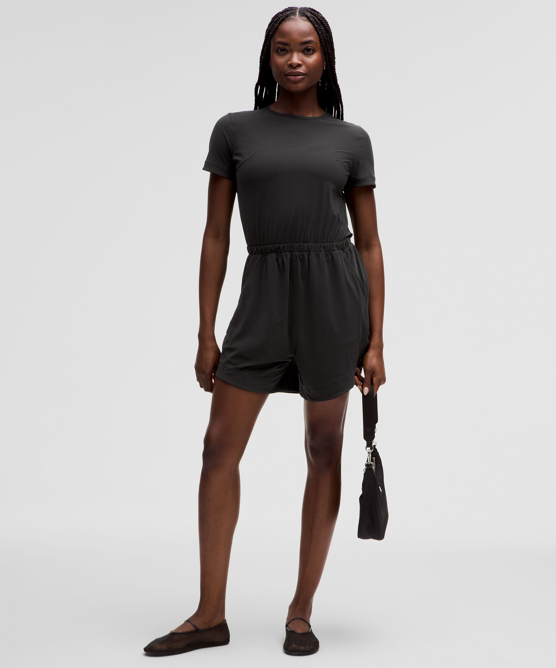 Lululemon Lightweight High-neck Romper In Black