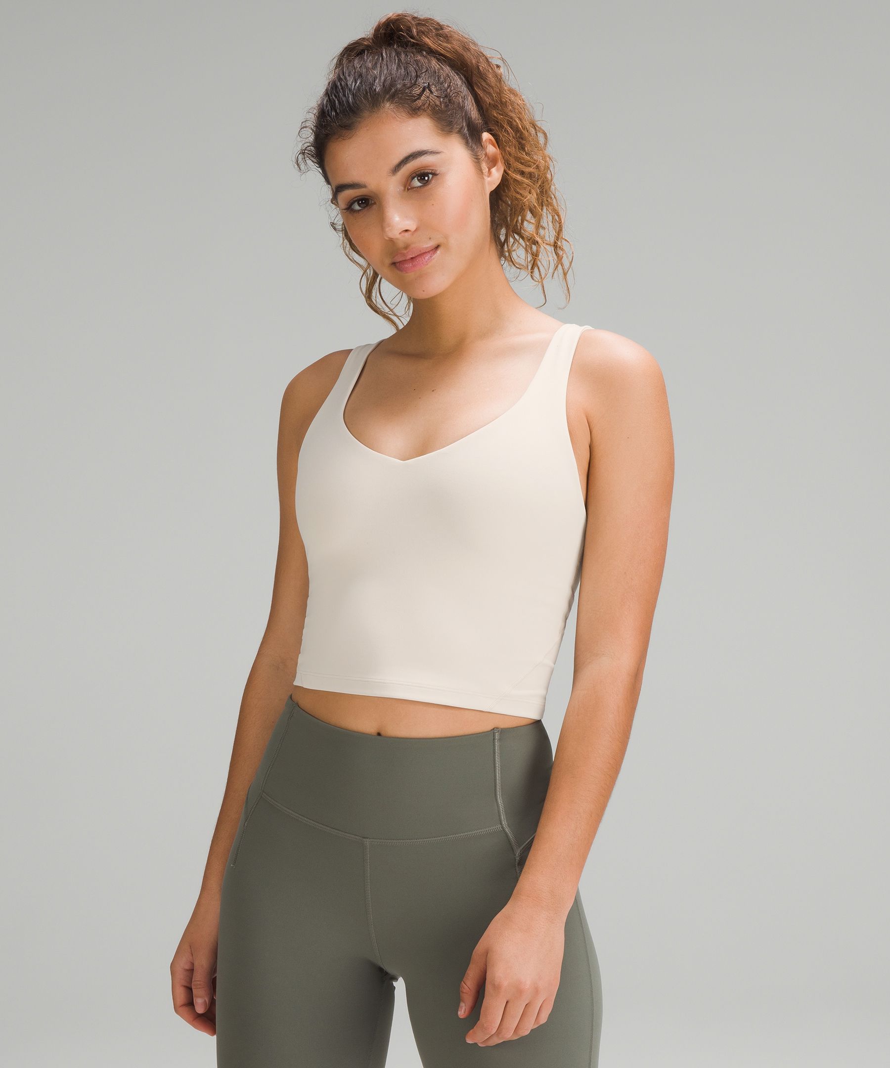 Lululemon Align Cropped Tank Top In White