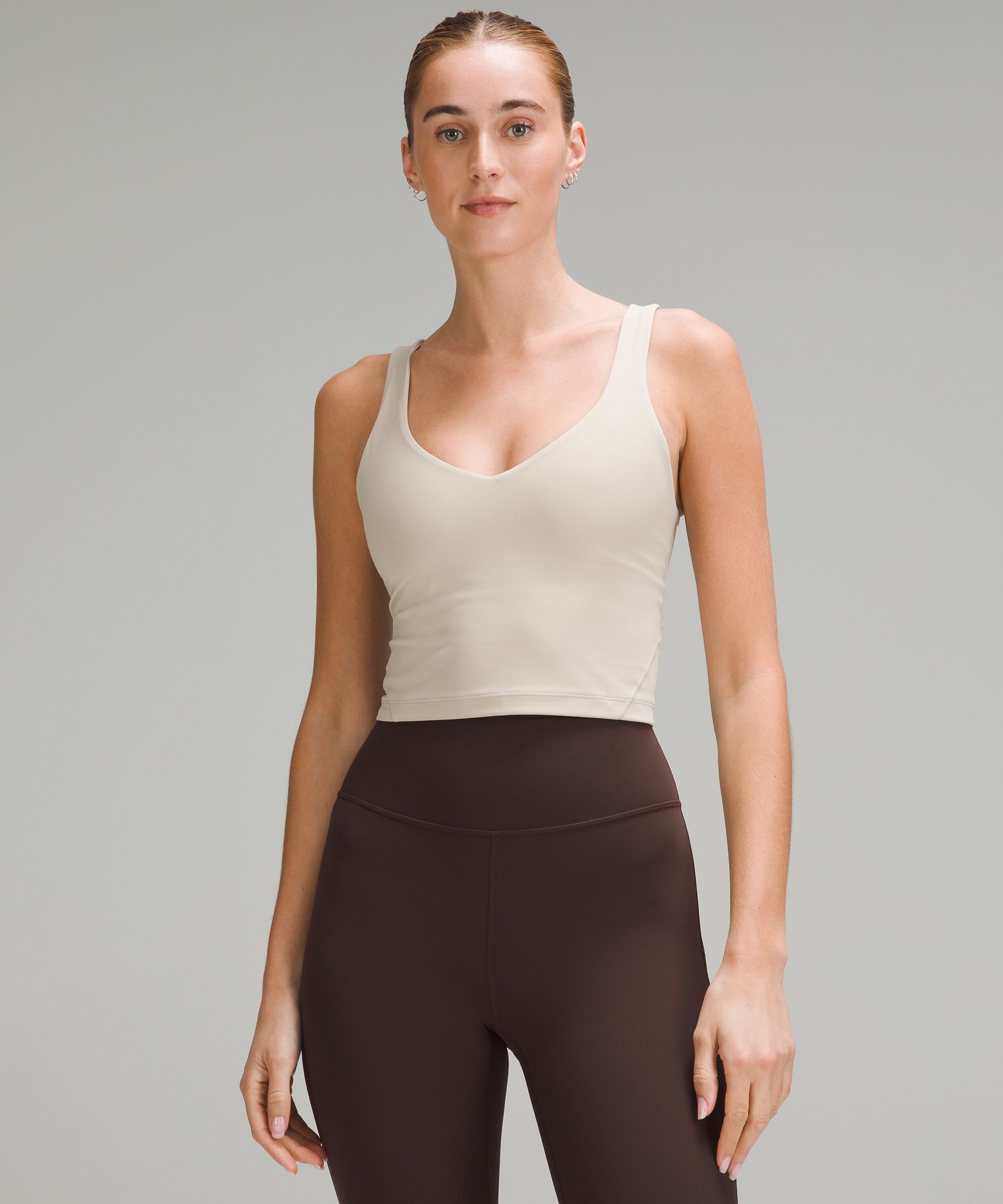 Thrifts In The 321, lululemon align tank drop⚡️ tan/coffee color align tank!  removable pads and brand new with tags! sizes: two 2, one 6. comment the