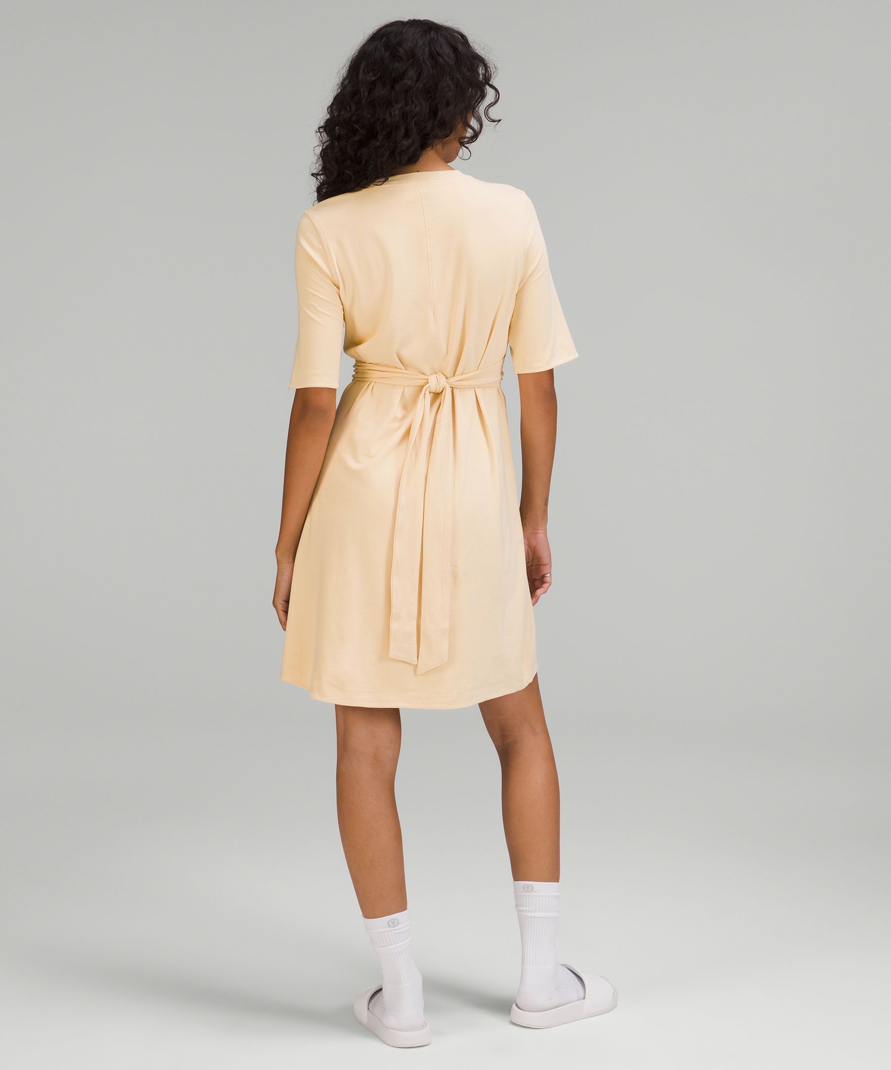 Cotton wrap around outlet dress