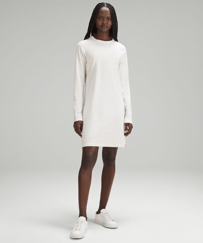 Classic-Fit Cotton-Blend Long-Sleeve Dress
