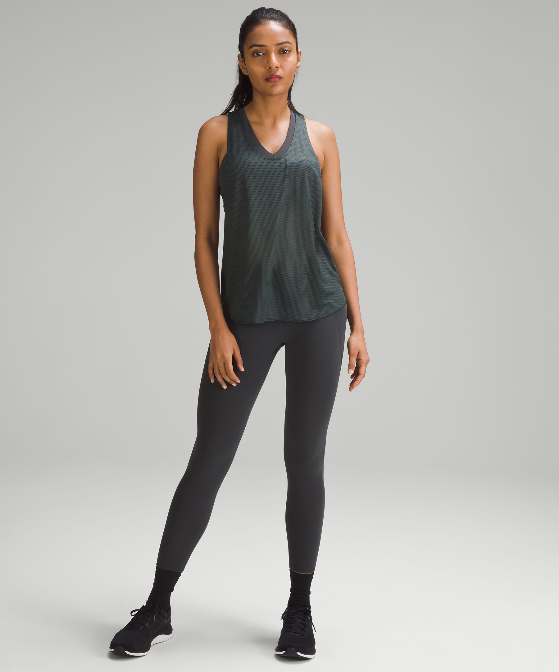 LULULEMON Black Mesh With Me Tank Top Size 8 – Style Exchange