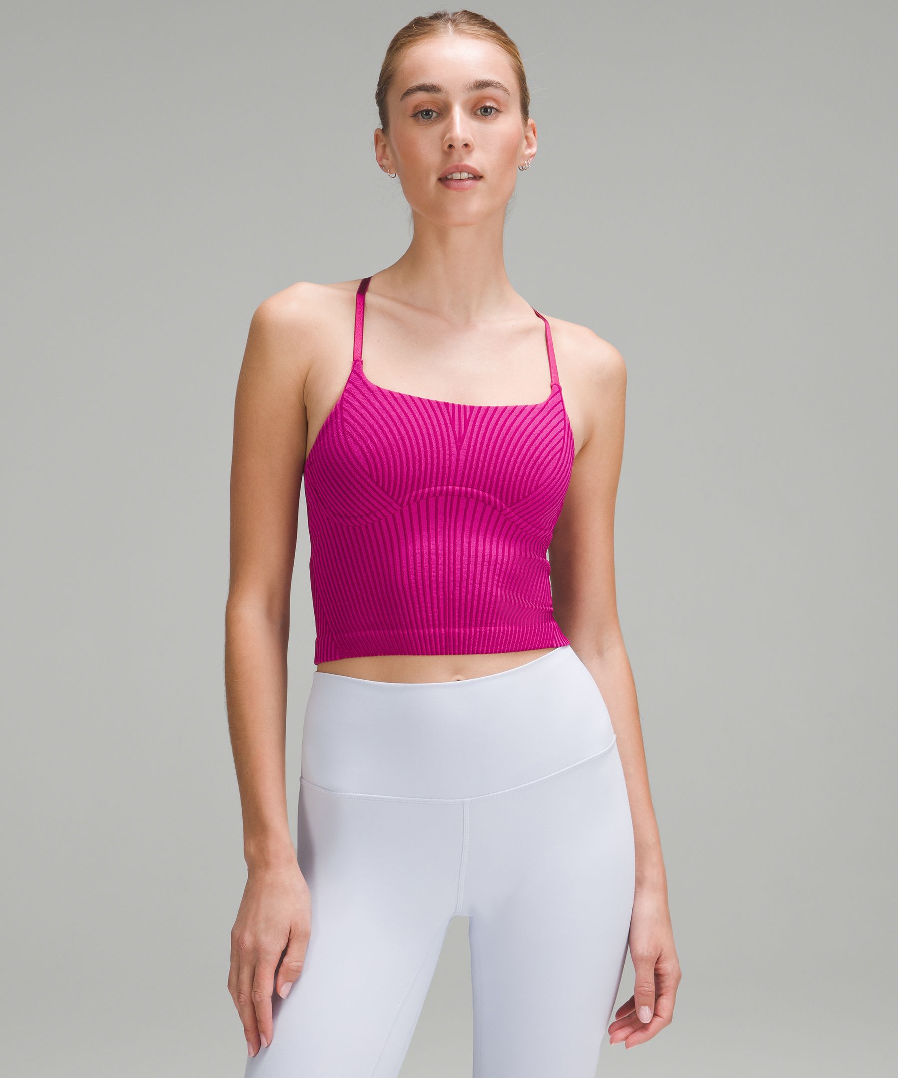 Women Seamless Yoga Crop Top Sports Bra Gym Fitness Back Strappy Tank Top  Shirts 
