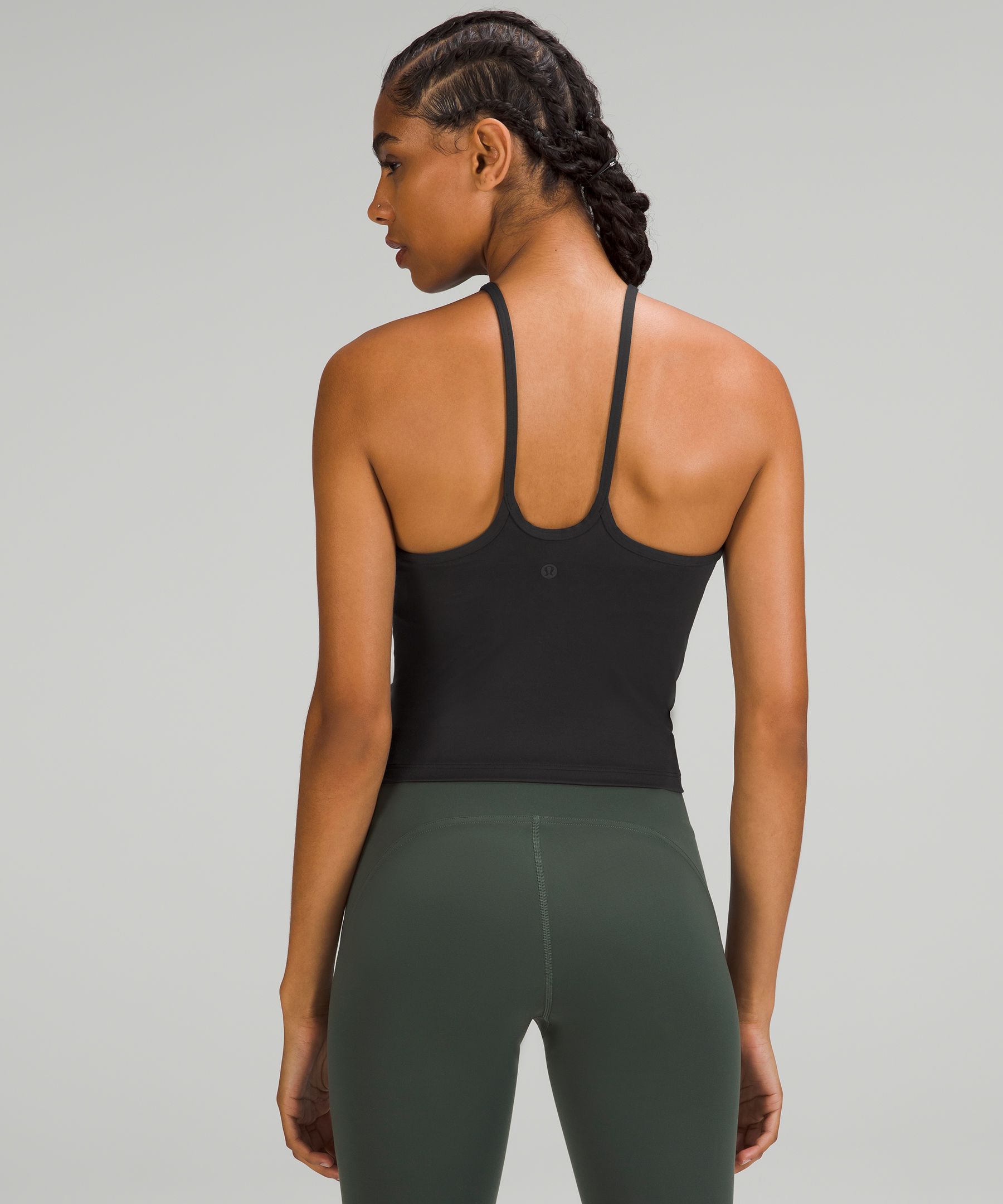 Lululemon Womens Light Wash Green Modal Silk Yoga Tank Top Size 2 Stretch  Gym