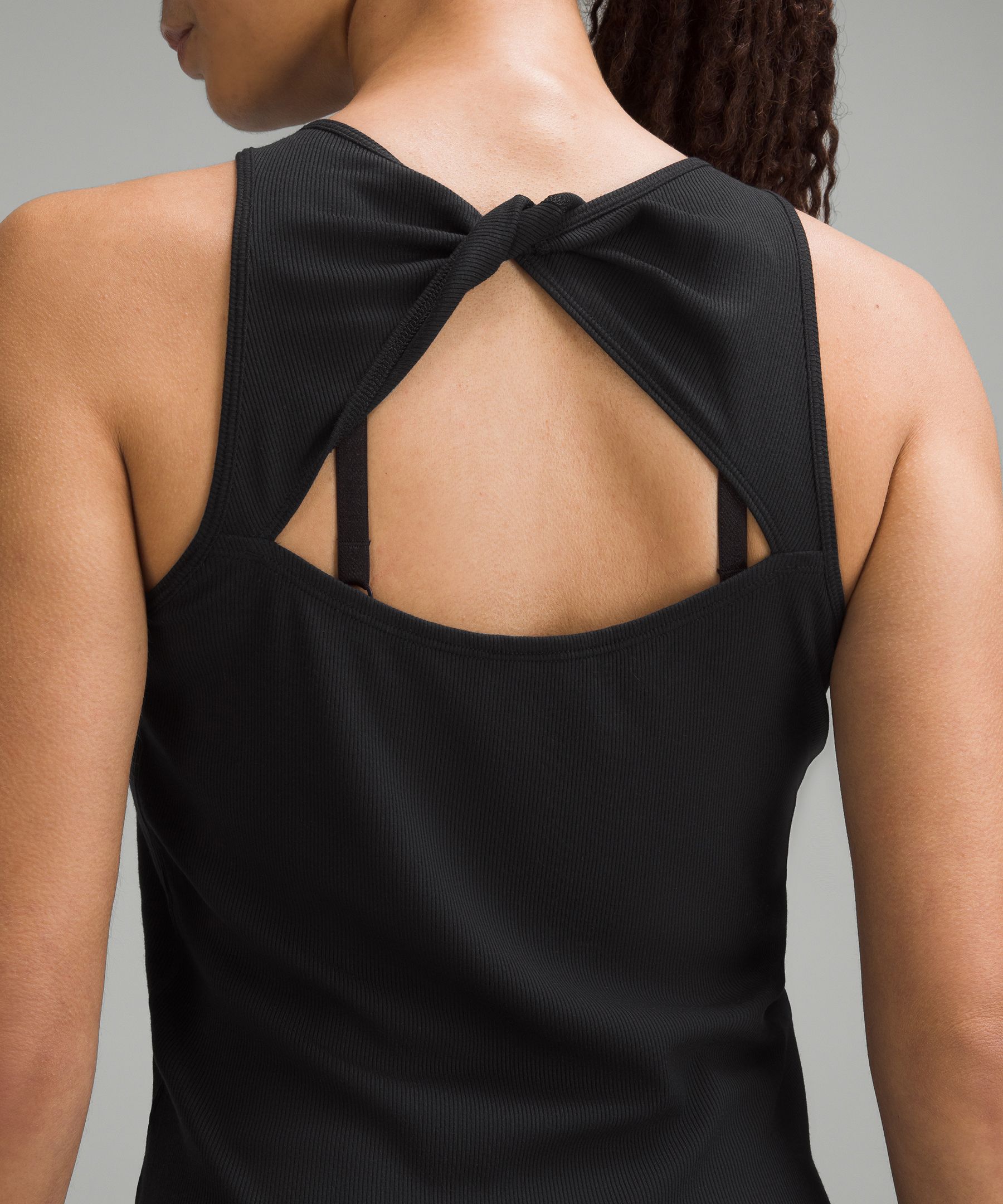 Modal Silk Twist-Back Yoga Tank Top