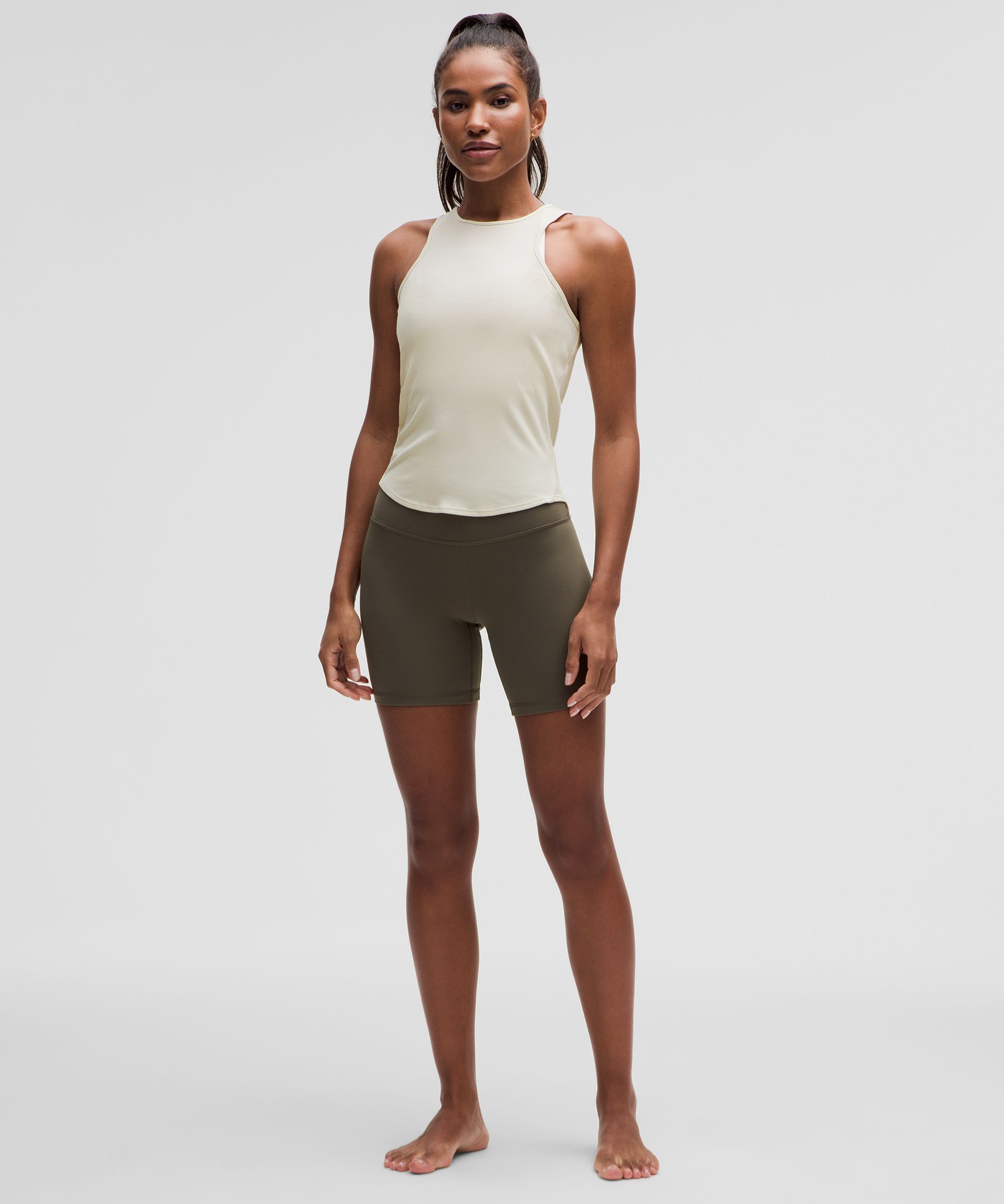 Modal Silk Twist-Back Yoga Tank Top