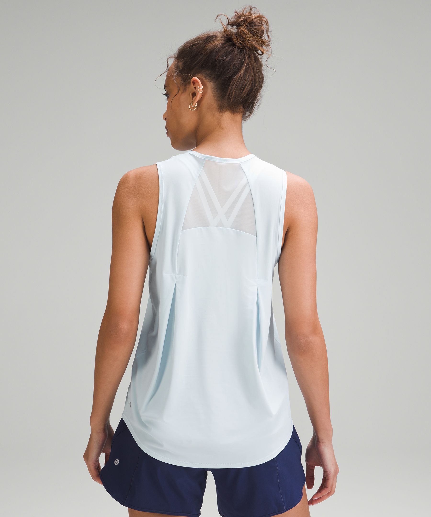 Sculpt Tank - Ice Blue / Oatmilk Gingham – OMgoing
