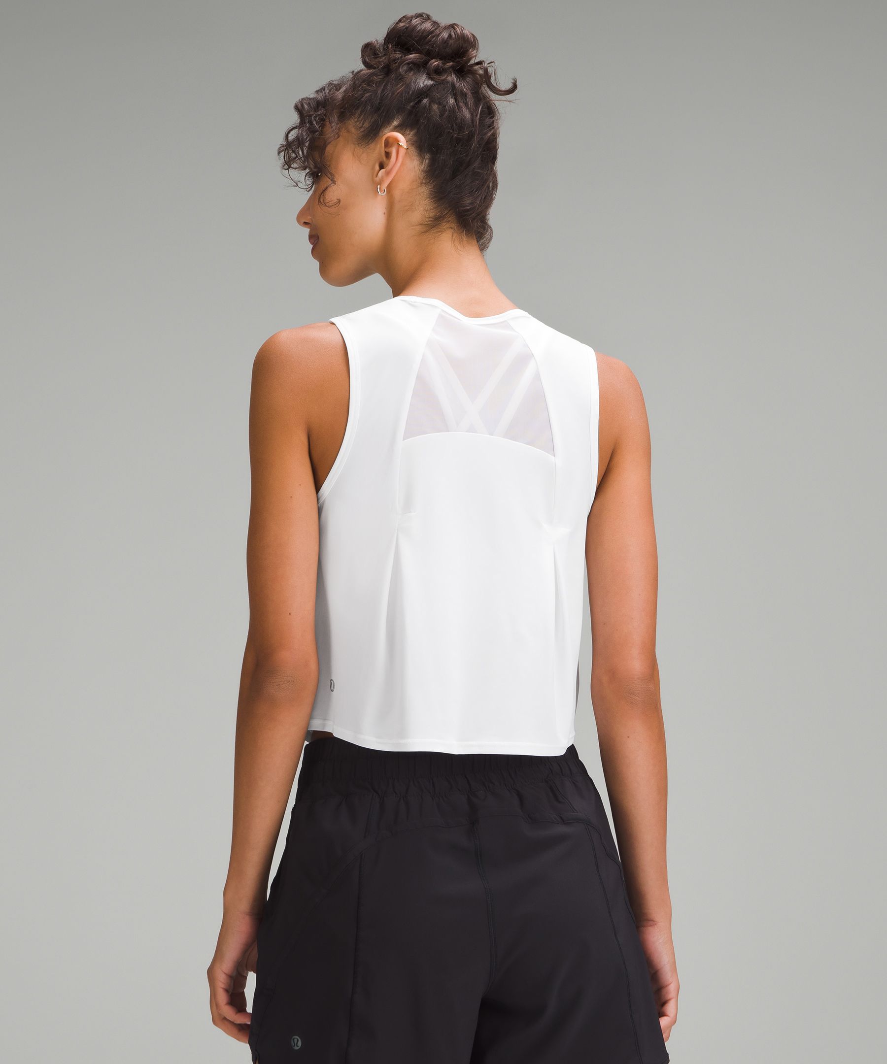 Black Sculpt cropped tank top, lululemon