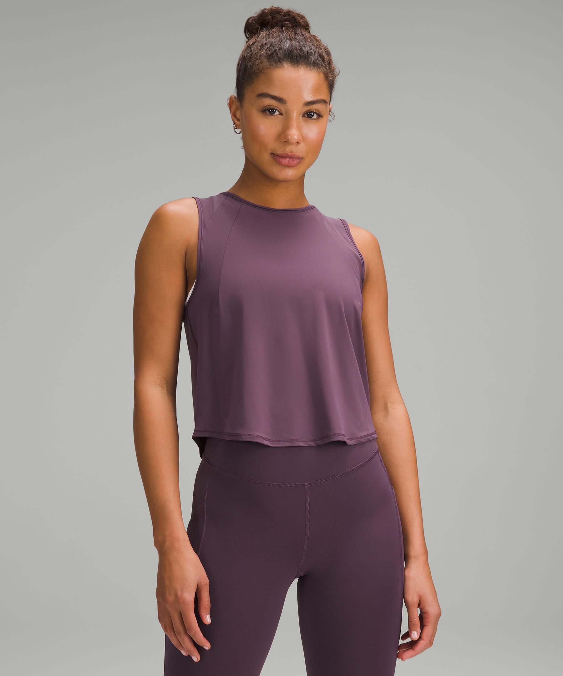 Lululemon Sculpt Cropped Tank Top In Purple