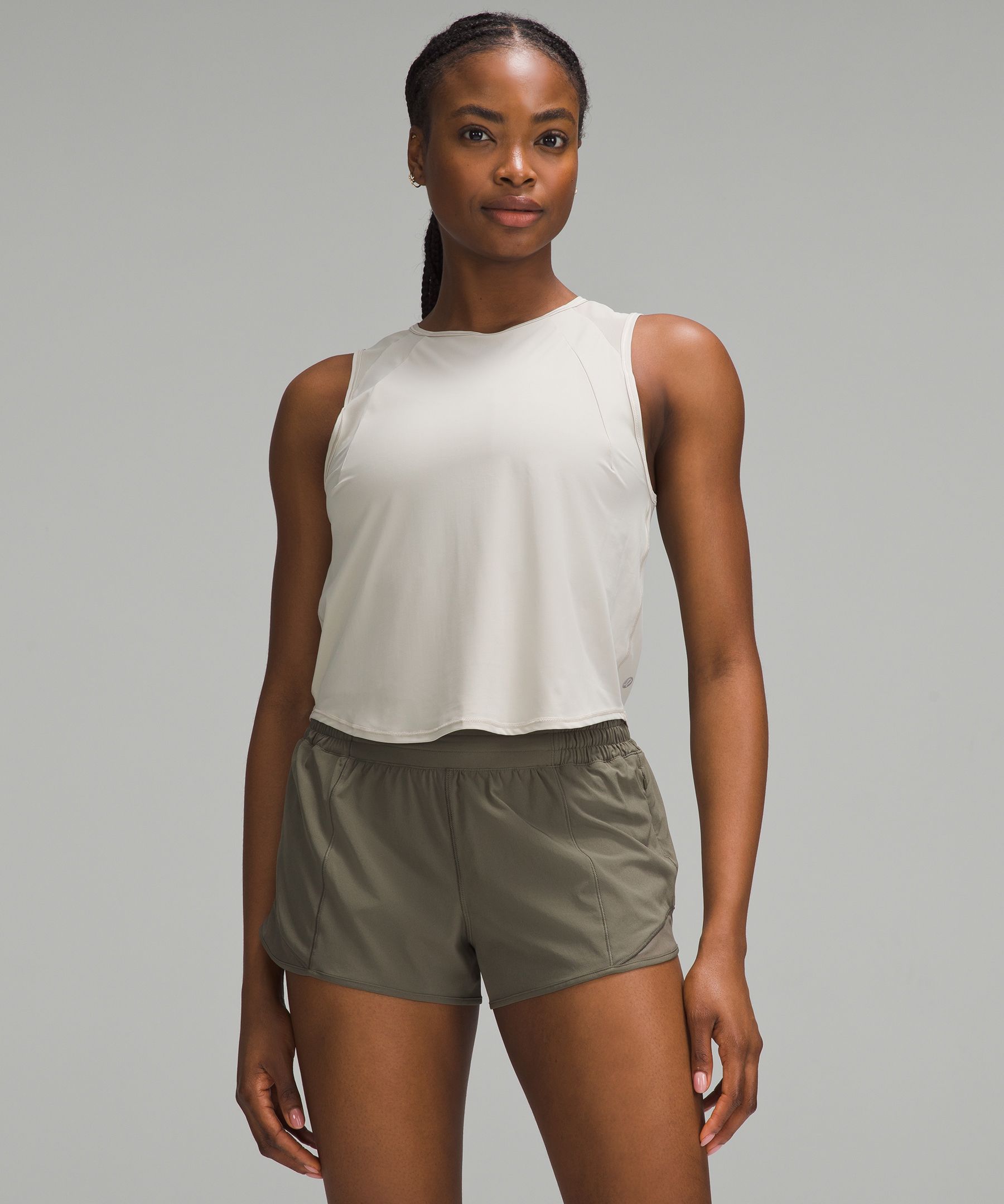 Lululemon Sculpt Cropped Tank Top In White