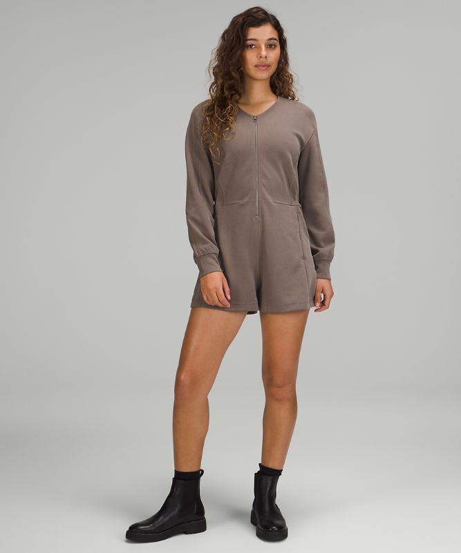 Ribbed Softstreme Long-Sleeve Romper