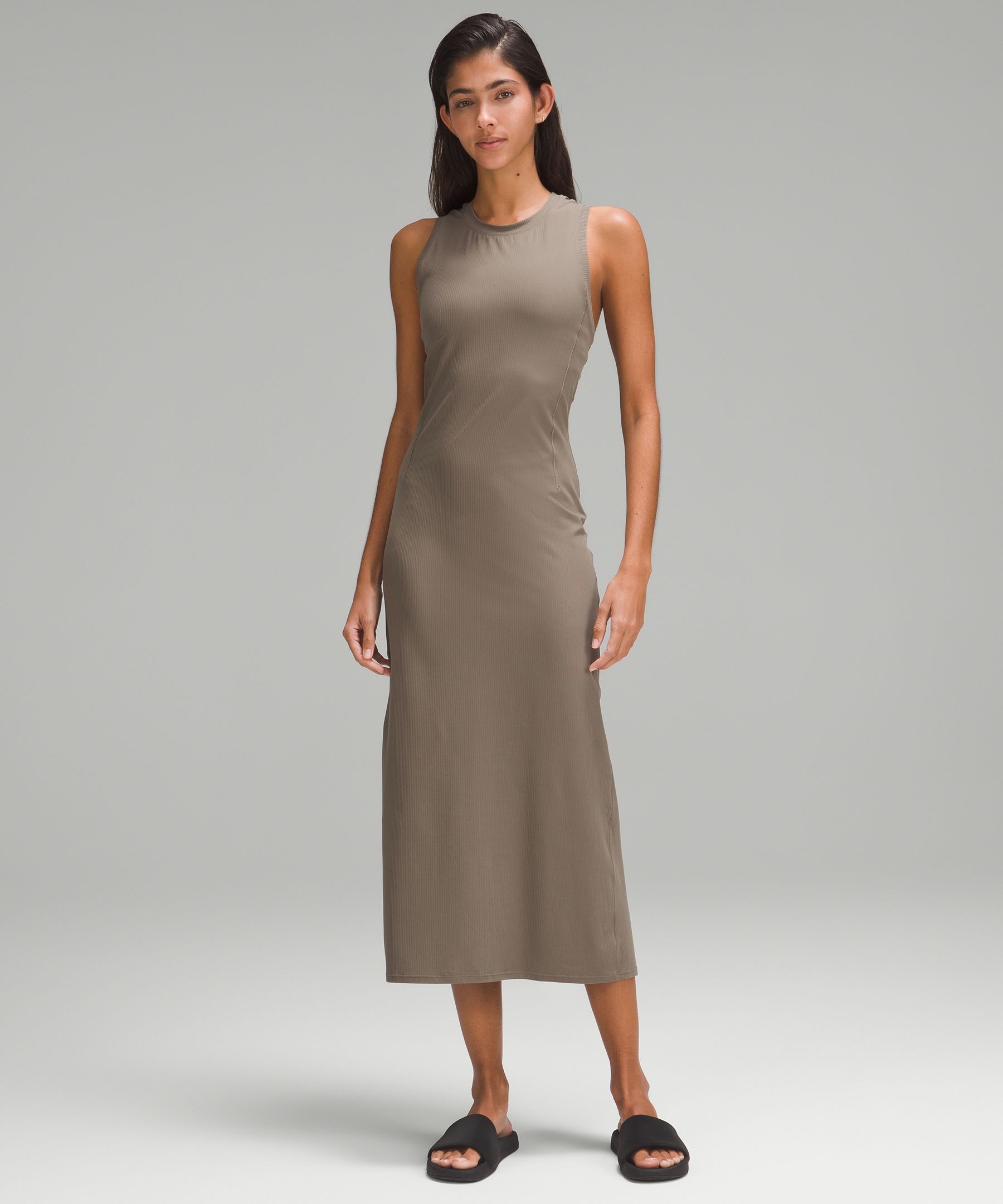 All Aligned Ribbed Midi Dress, Women's Dresses