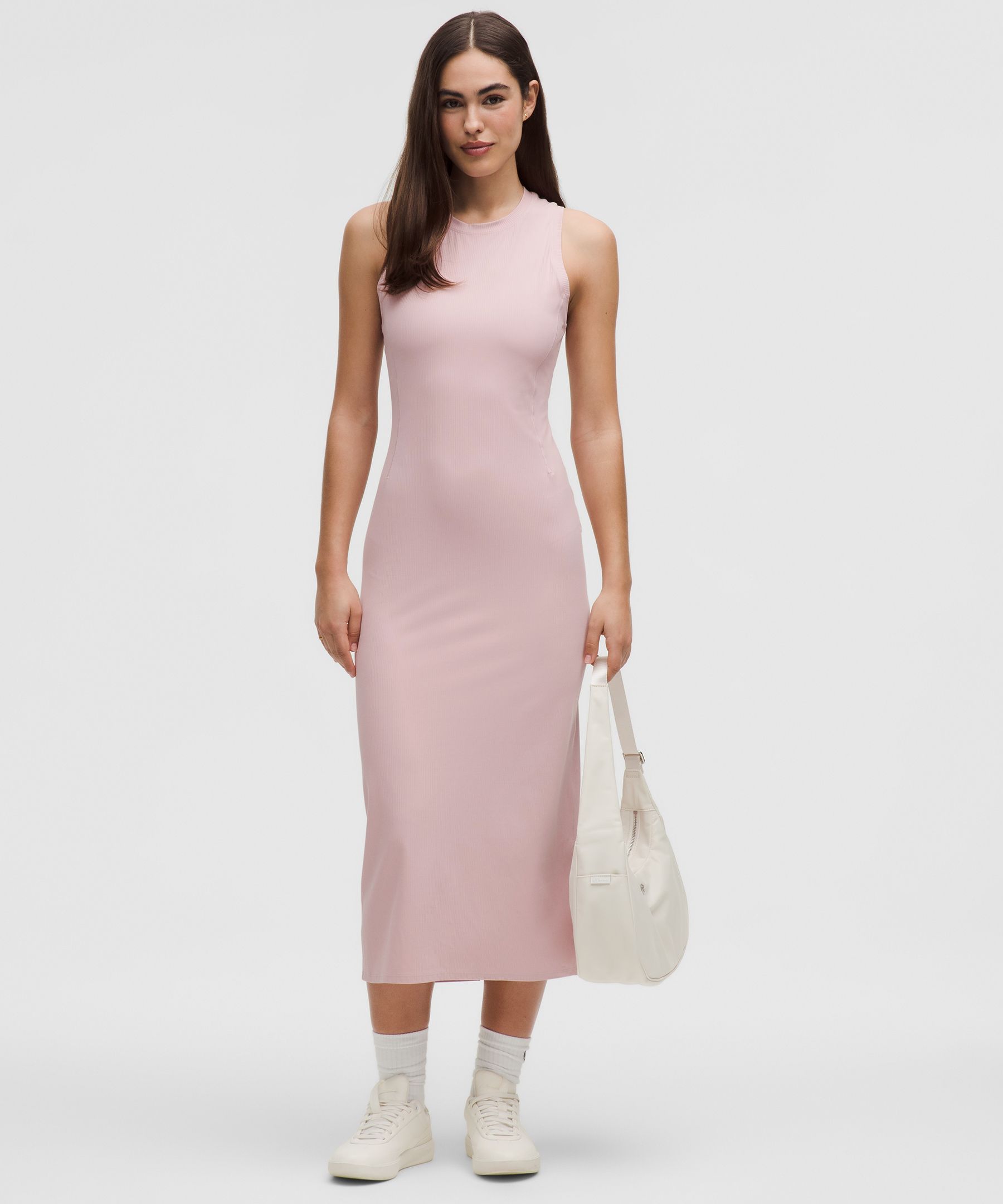 All Aligned Ribbed Midi Dress