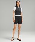 Tight-Fit Lined Half-Zip Tank Top