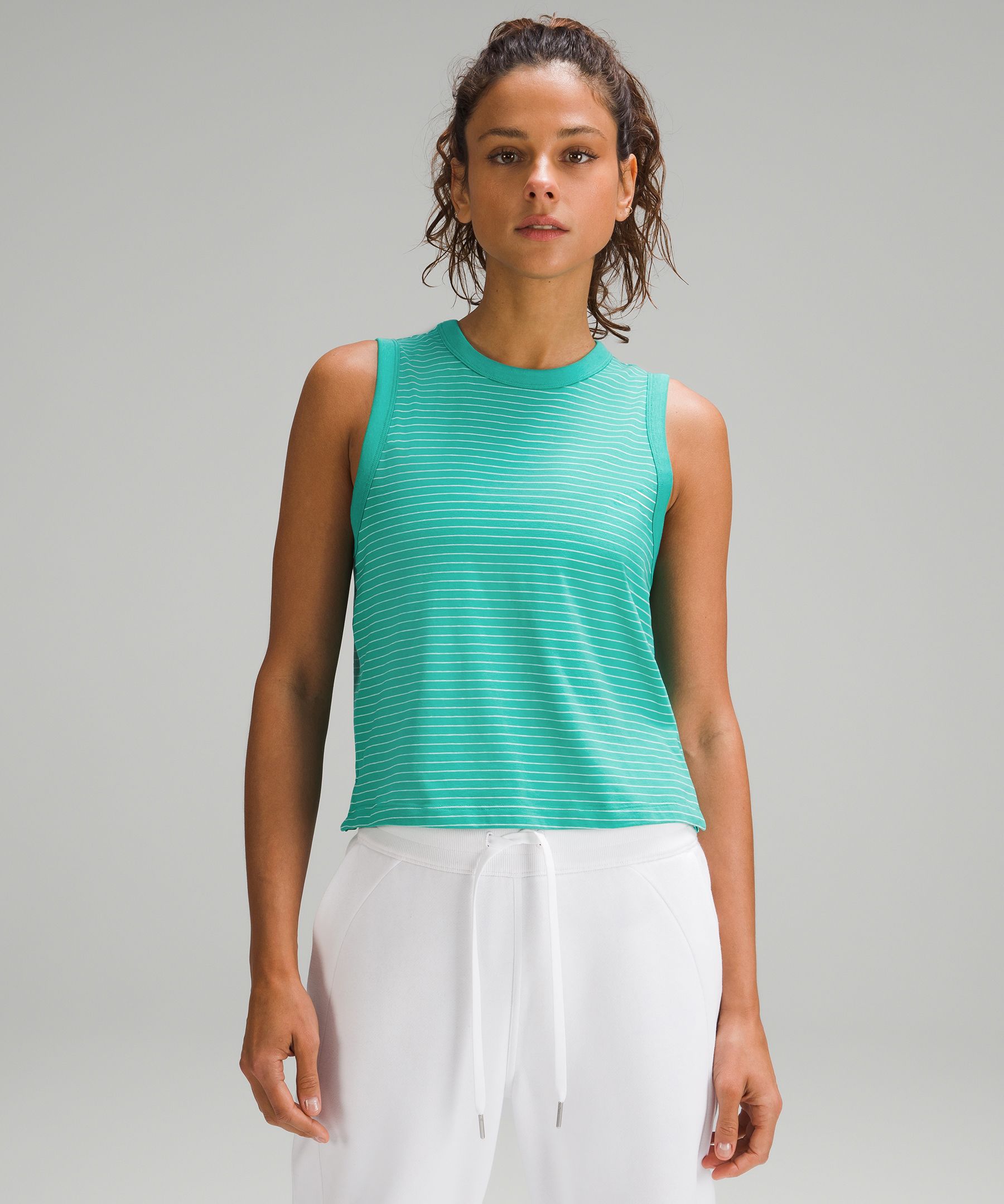 Classic-Fit Cotton-Blend Tank Top, Tank Tops