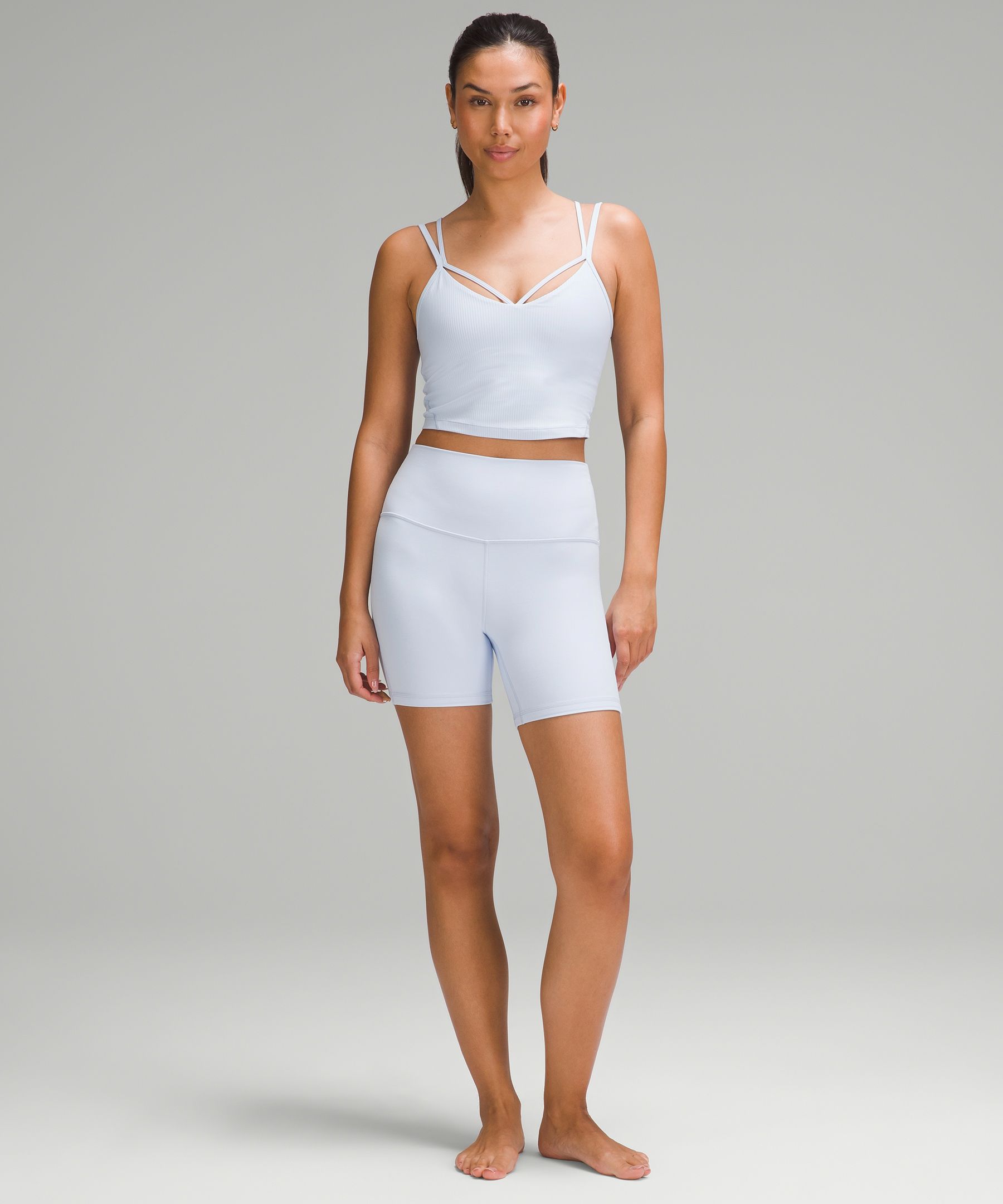 Women's White Tank with Built in Bra