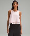 Stretch Woven Relaxed-Fit Tank Top