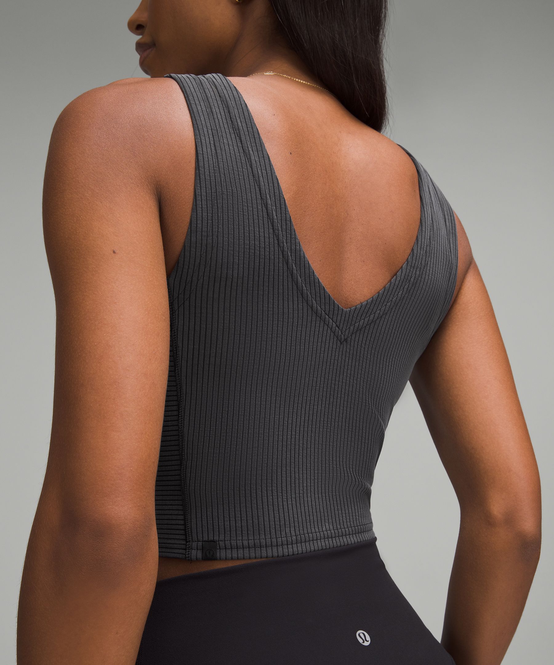 Lululemon Ribbed Micro-Modal Tank Top - Black - lulu fanatics