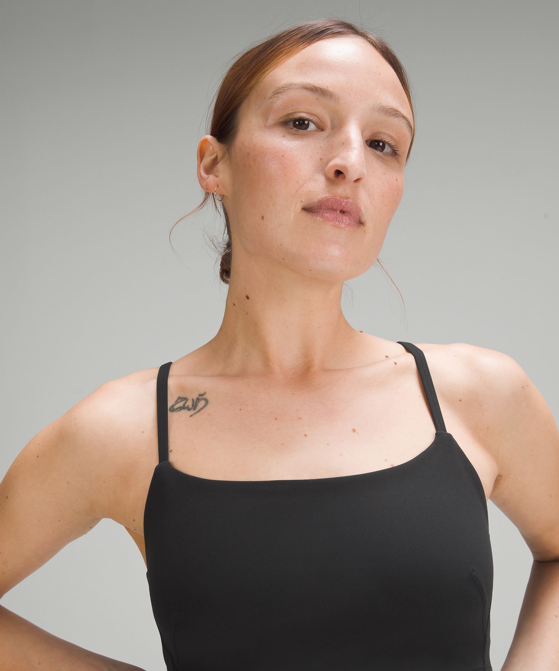 new lululemon: Tight-Fit Knit Bodysuit, Wunder Train Strappy Tank