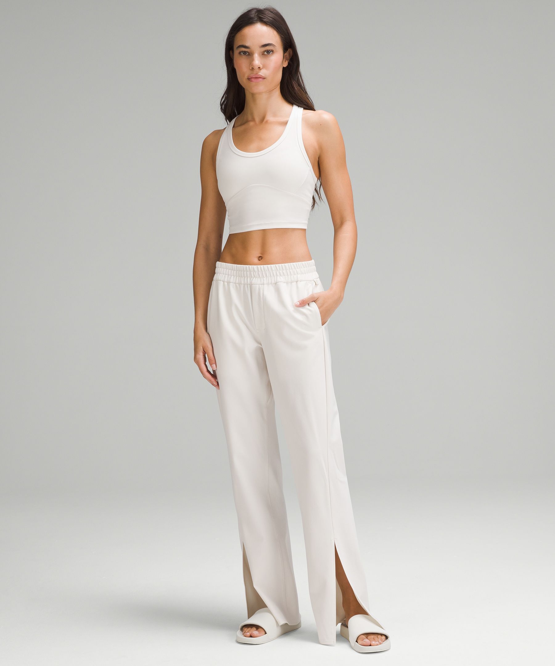 Lululemon Mind Over Miles Crop Top - White - lulu fanatics