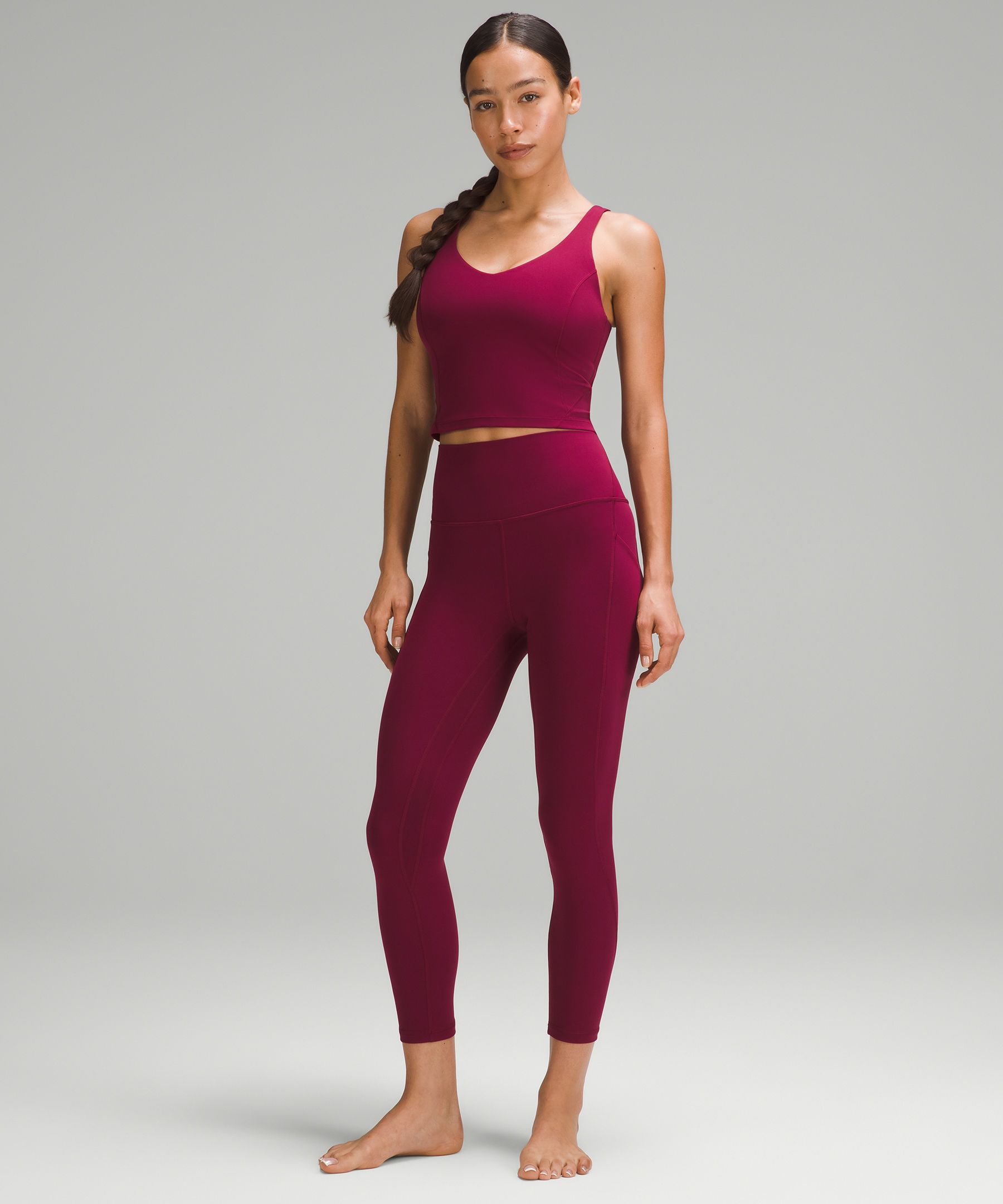 Wanderer Crop & Align Tank! Also paired with blouse and blazer for fun : r/ lululemon