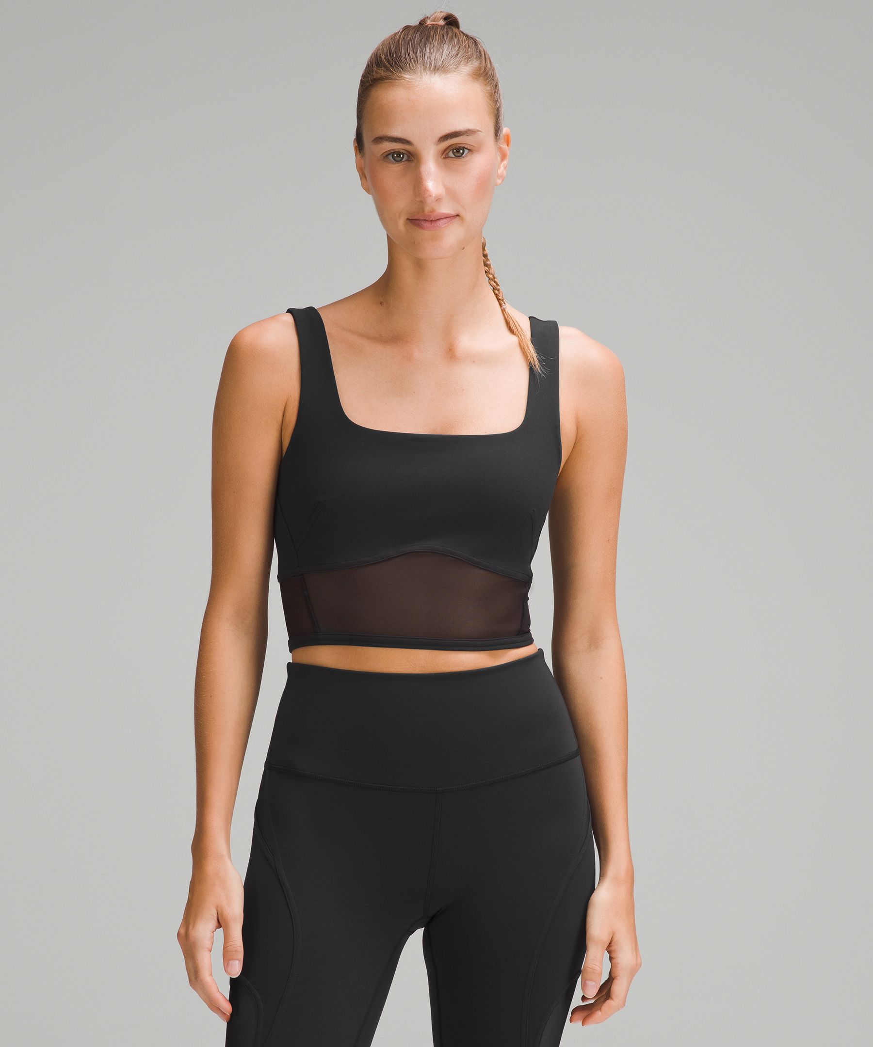 Everlux™ and Mesh Cropped Tank Top