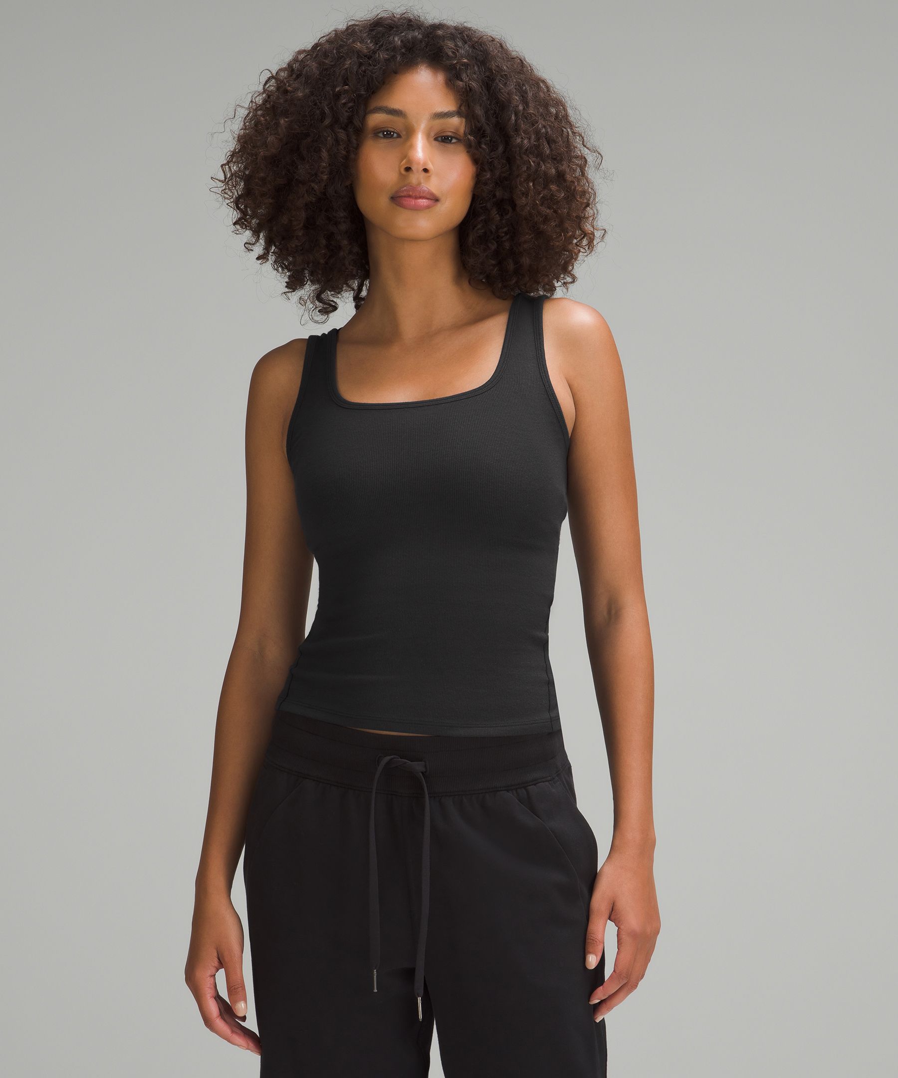 Tight Fitted Tank Top Black