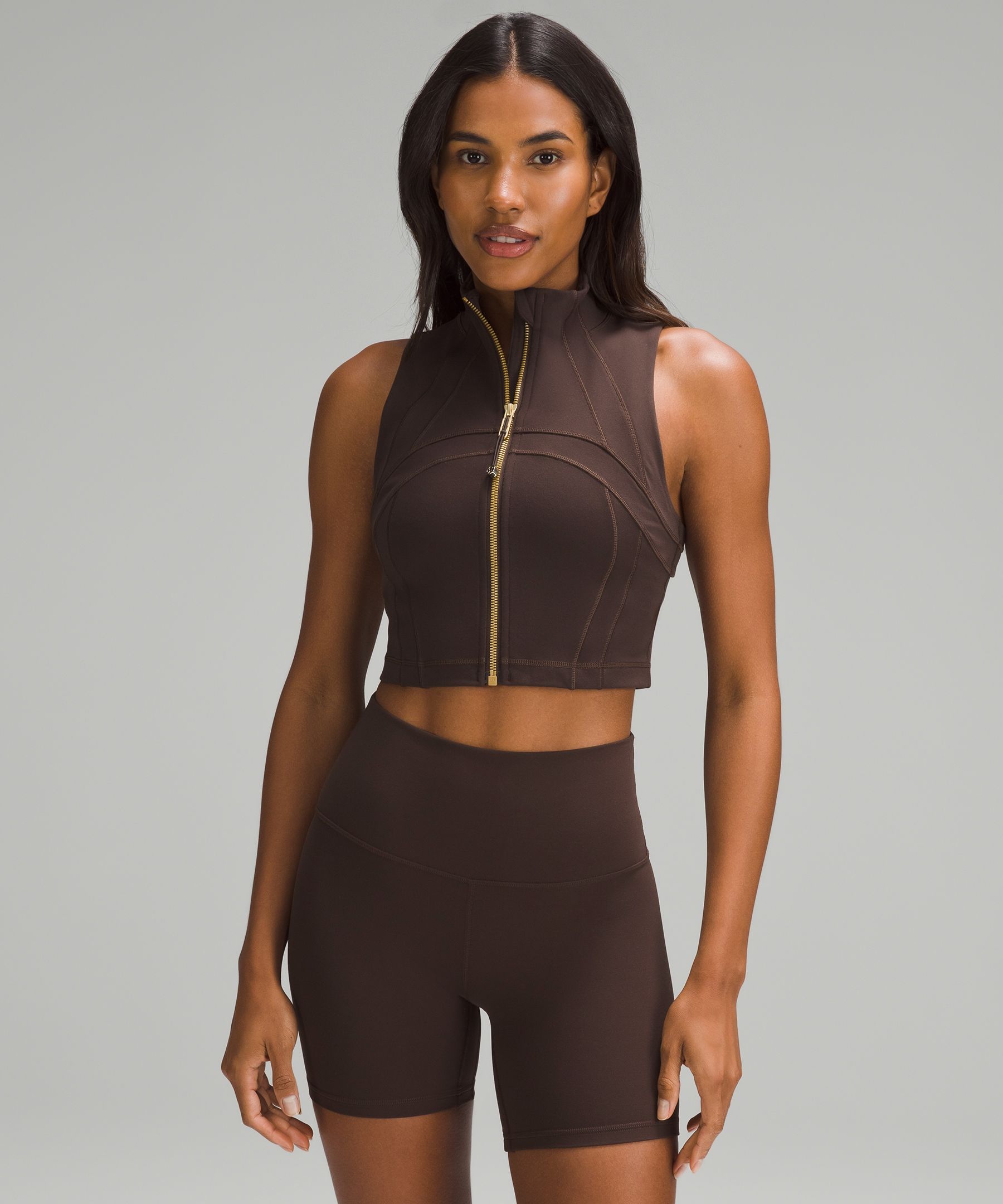 Lululemon Define Cropped Full-zip Tank Top Luon