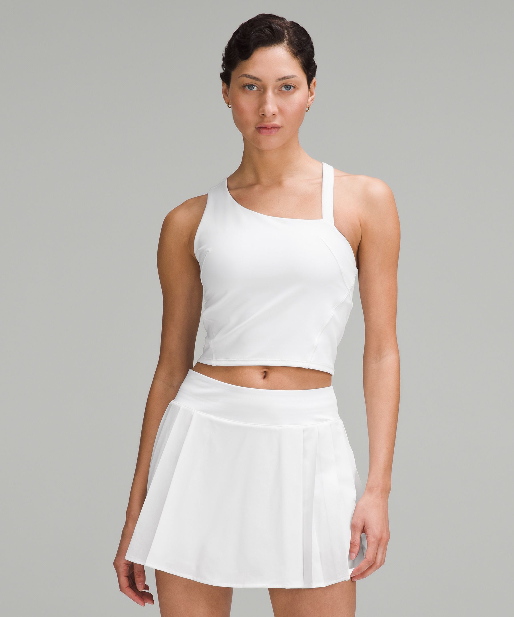 Lululemon Everlux Asymmetrical Tennis Tank Top - Hot Heat - lulu fanatics