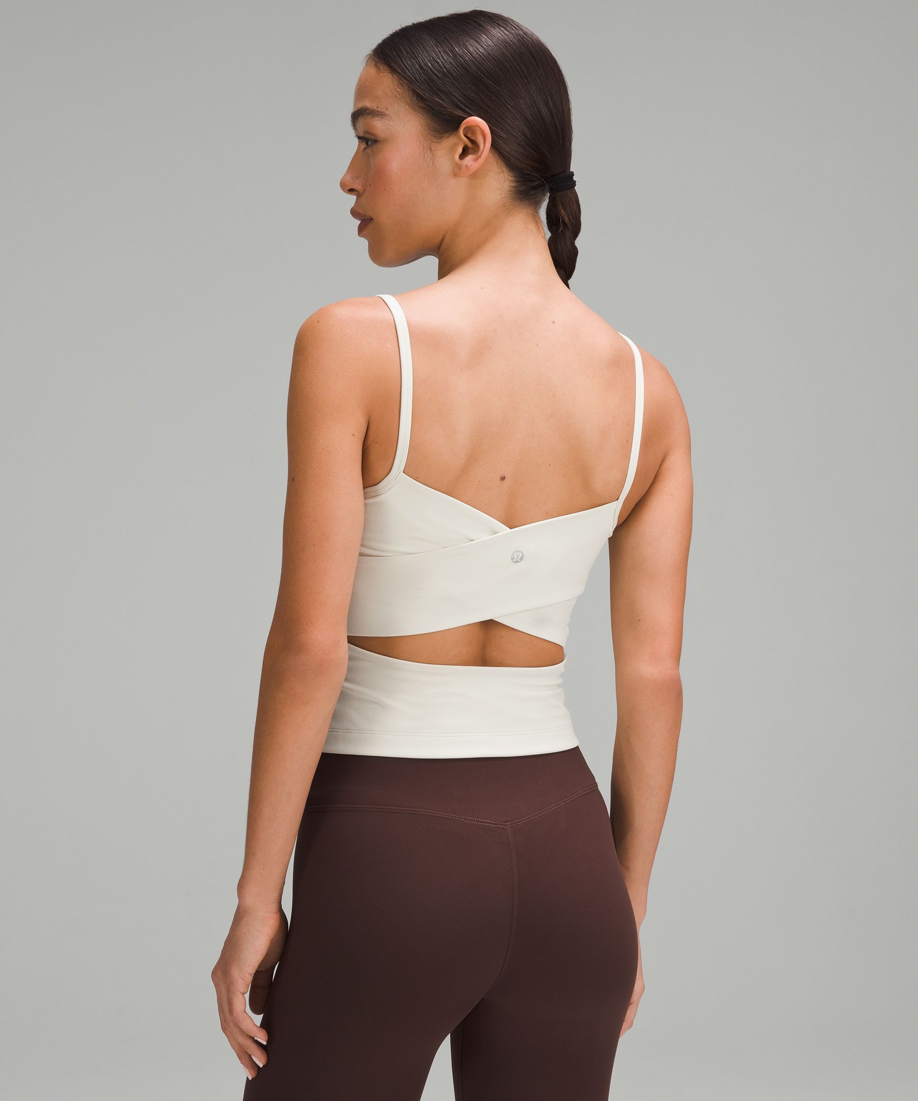 Cross-Back Nulu Yoga Tank Top, Vintage Rose