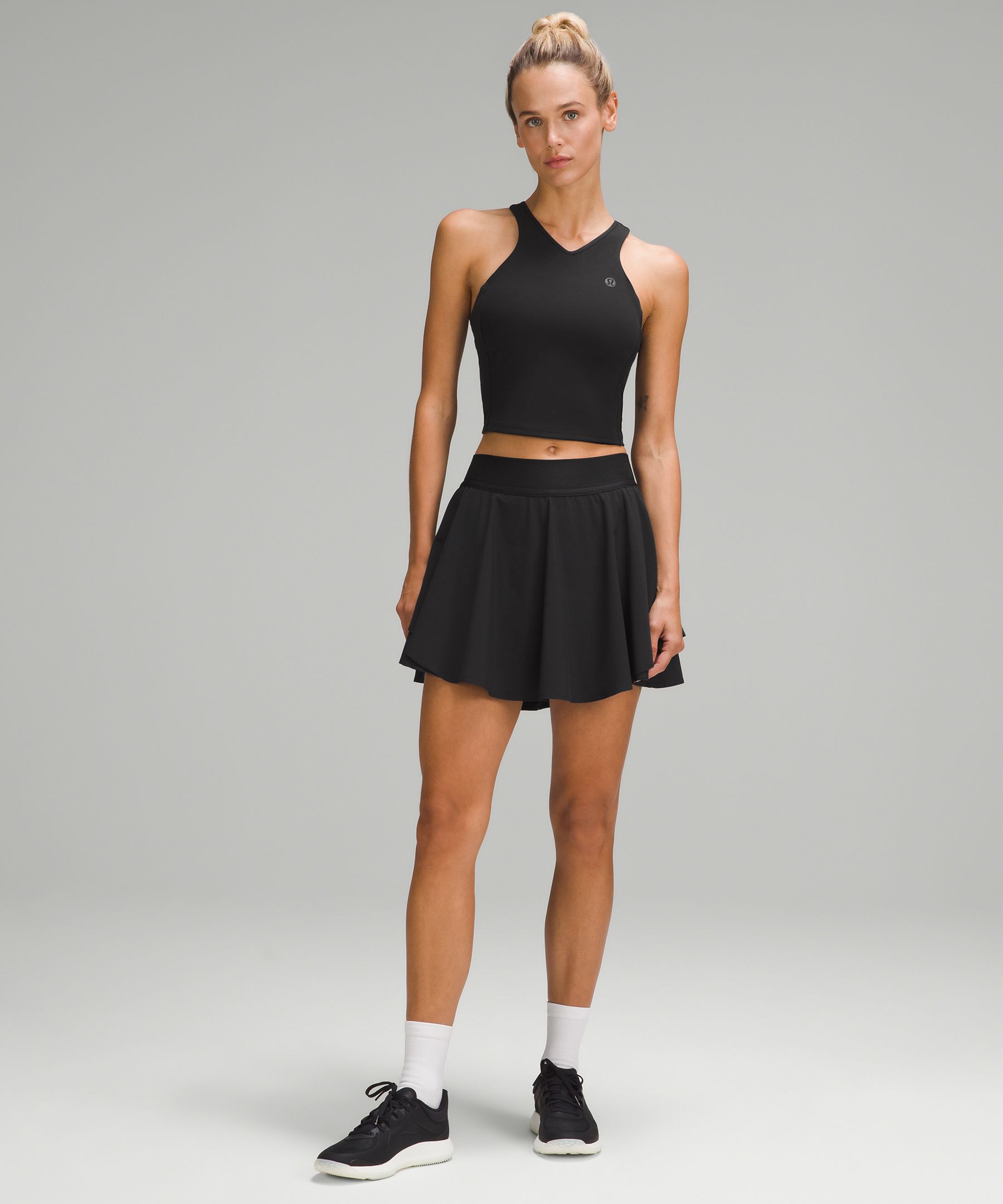 Cropped V-Neck Tennis Tank Top *Medium Support, B/C Cup | Women's Sleeveless & Tops