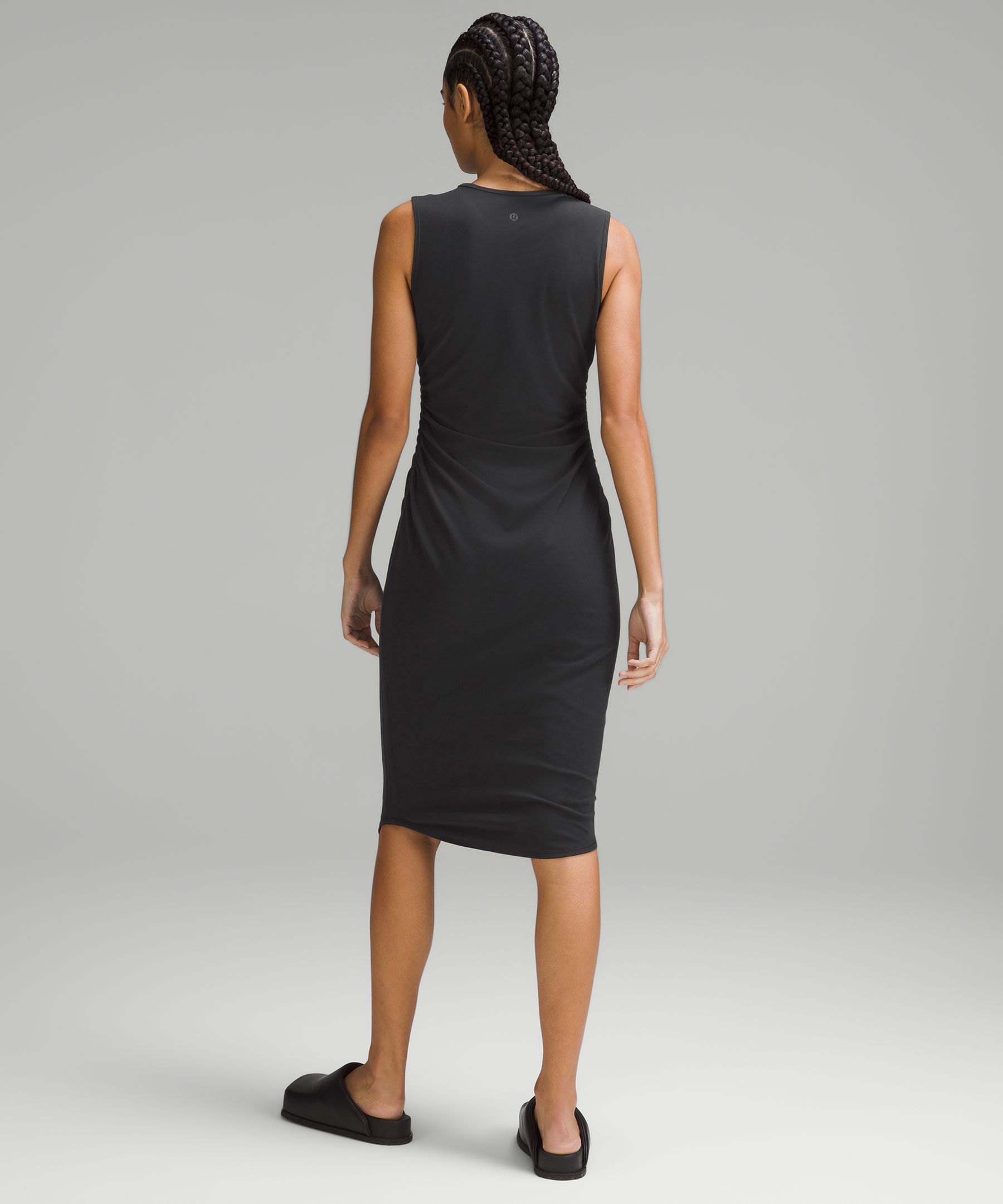 Shirred Back Midi Tank Dress