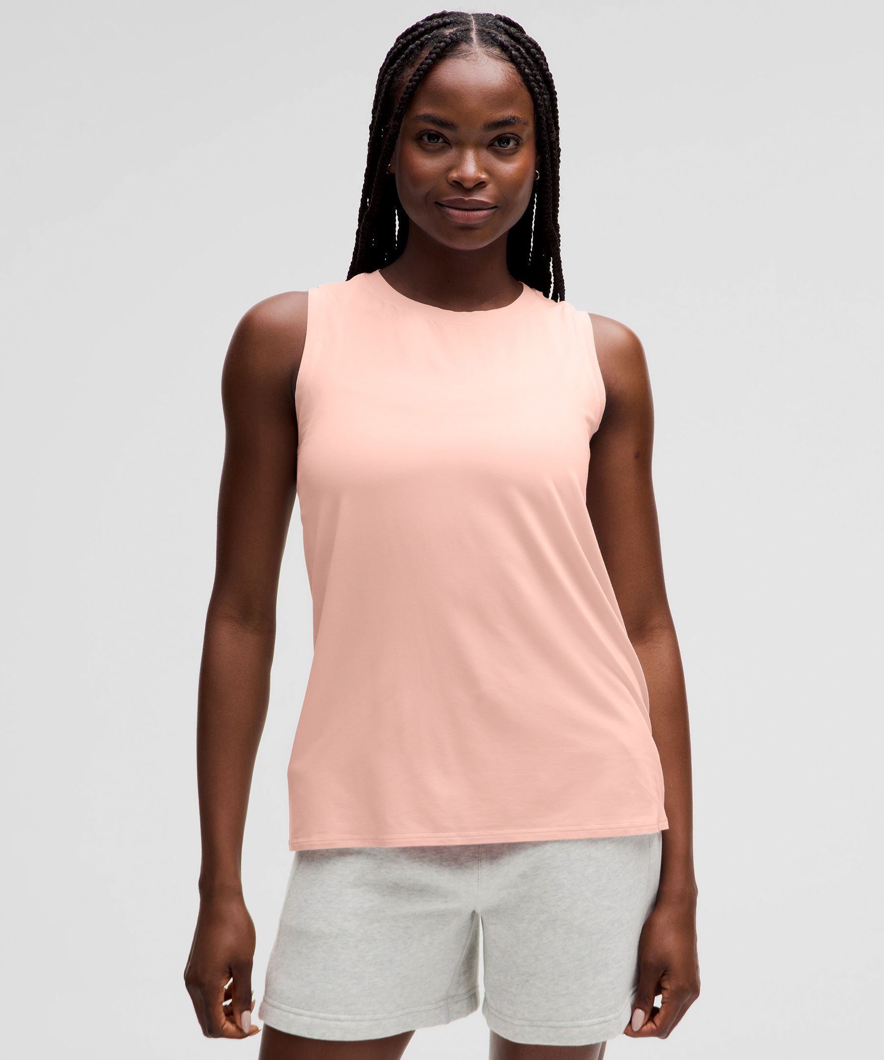 Silk-Blend Relaxed-Fit Tank Top - Pink