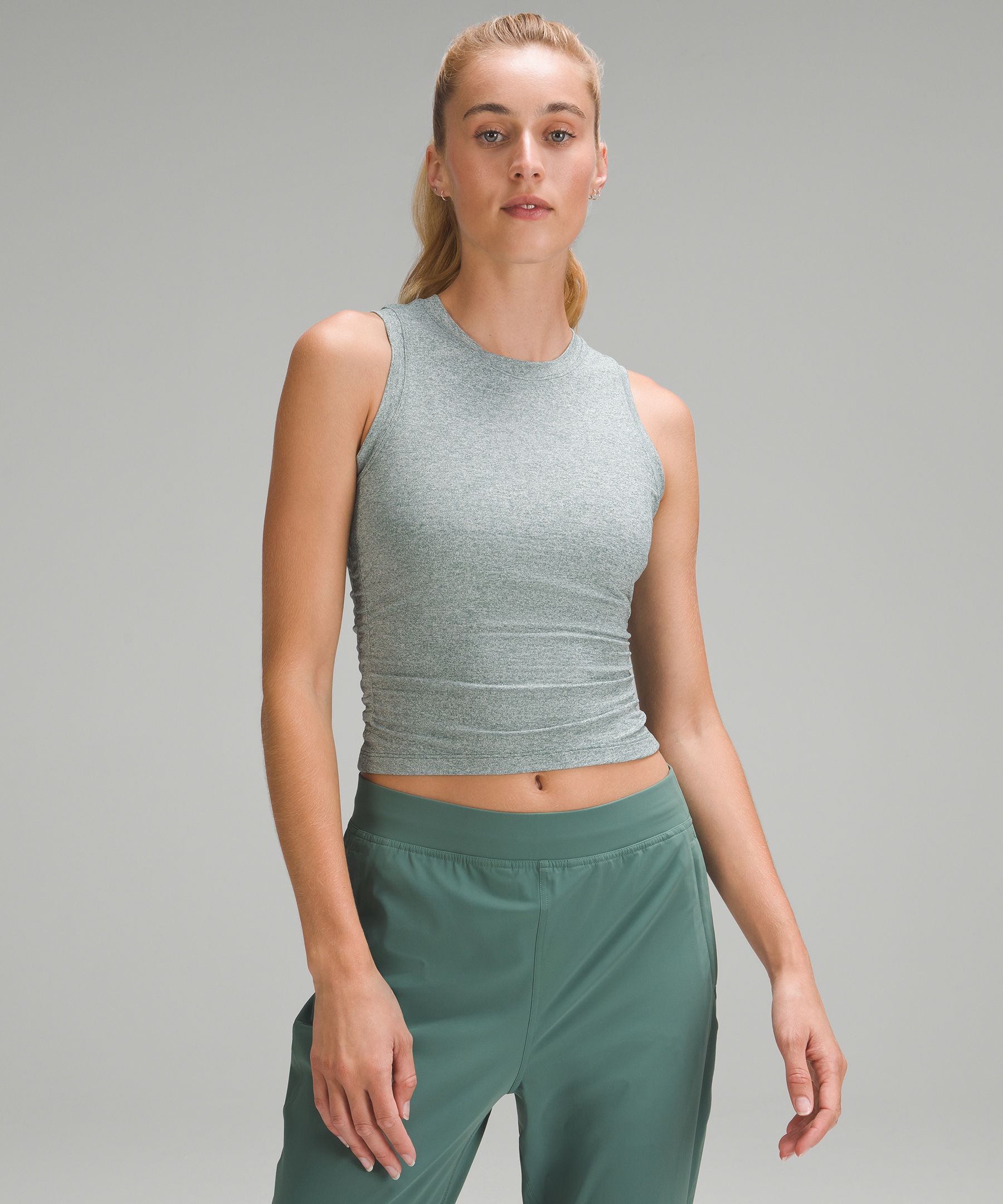 lululemon LICENSE TO TRAIN TIGHT-FIT TANK - Top - heathered bone/white -  Zalando.de