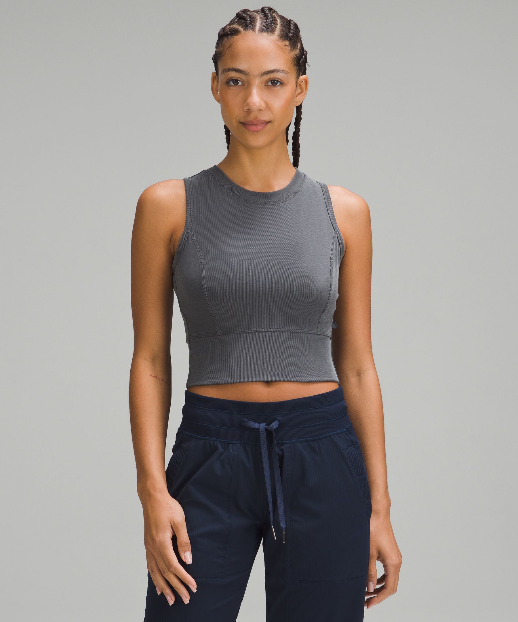 lululemon - Open back with a twist. This 2-in-1 tank and bra combo