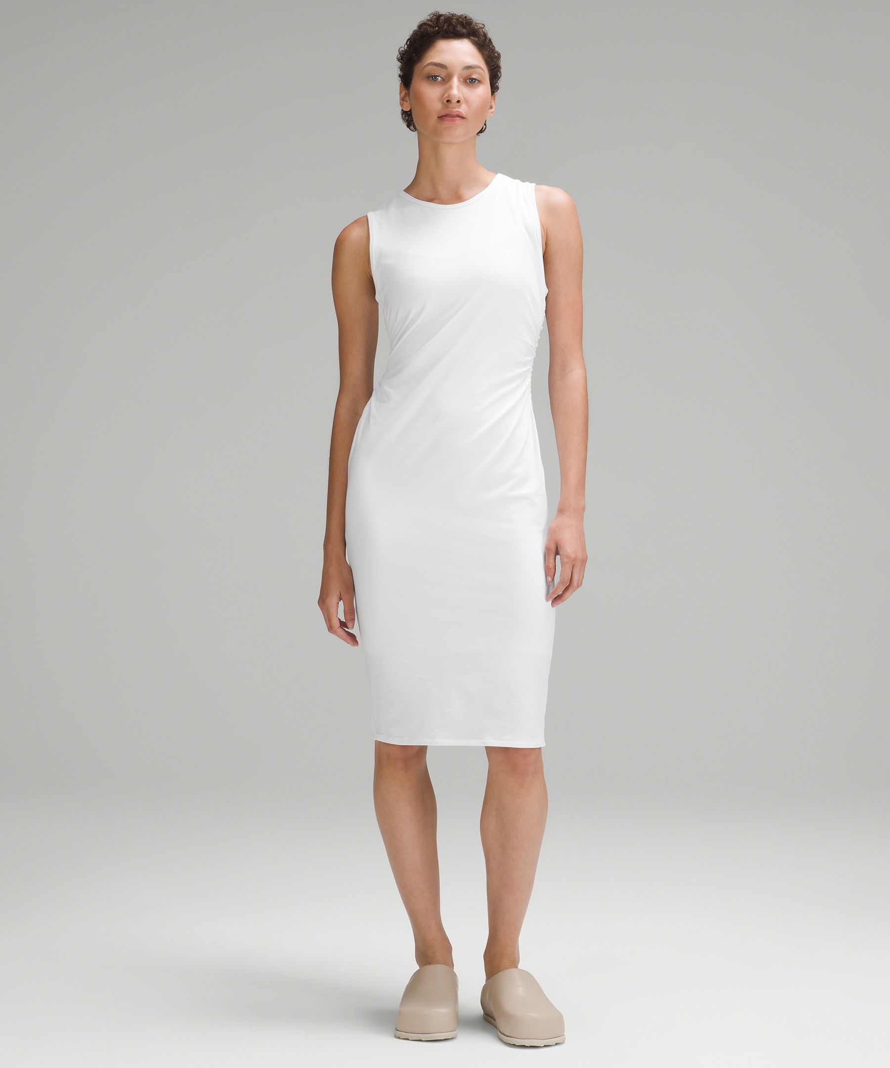 White tank hot sale dress midi