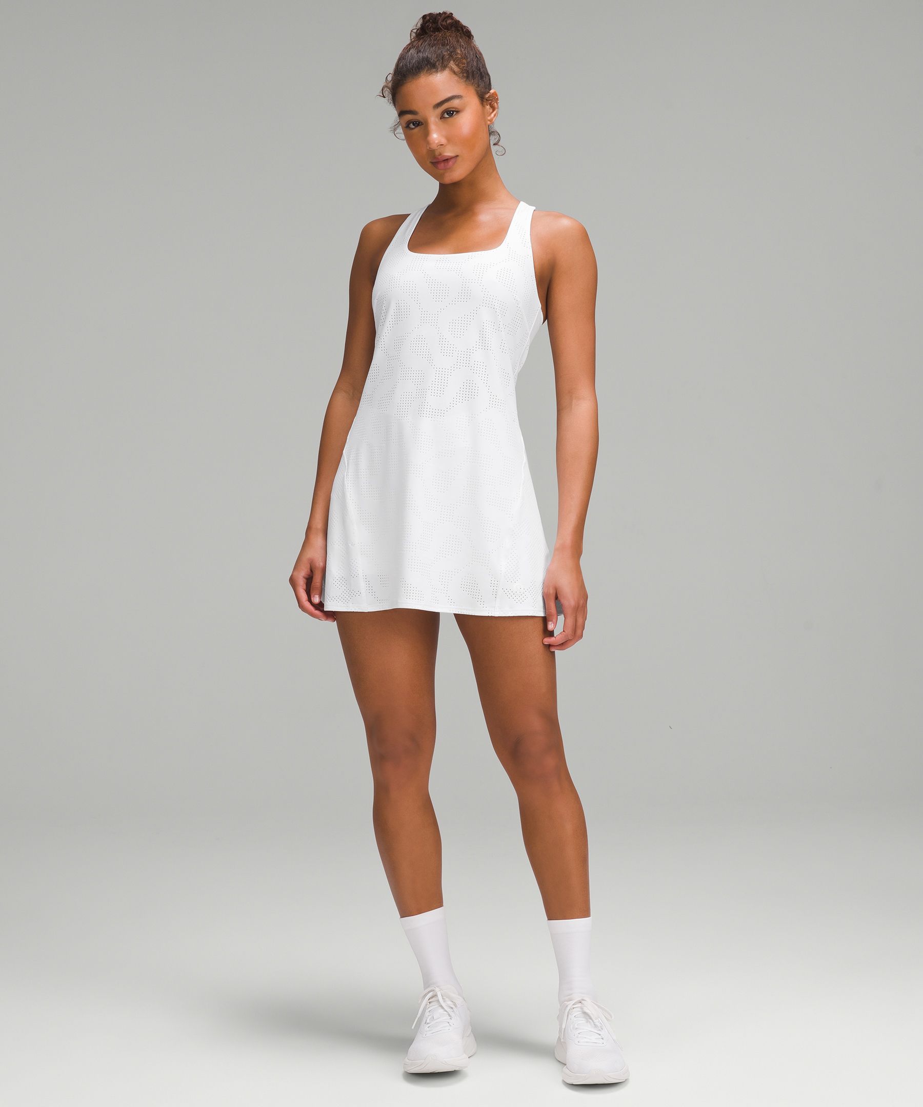 Shop Lululemon Lightweight Linerless Tennis Dress Logo