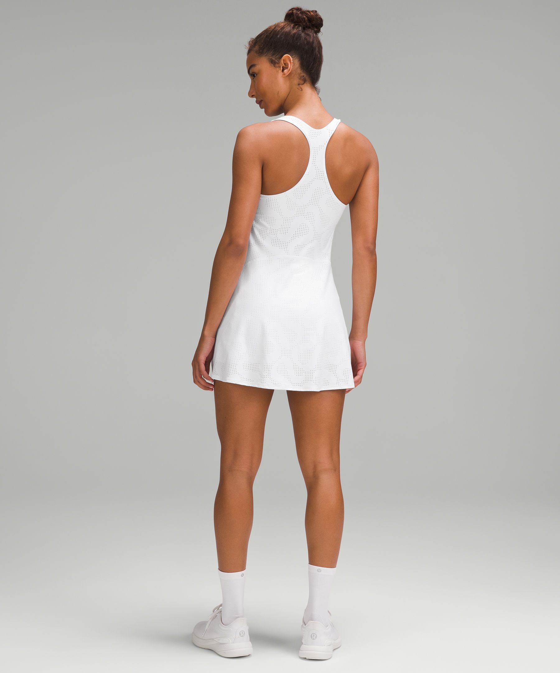 Shop Lululemon Lightweight Linerless Tennis Dress Logo